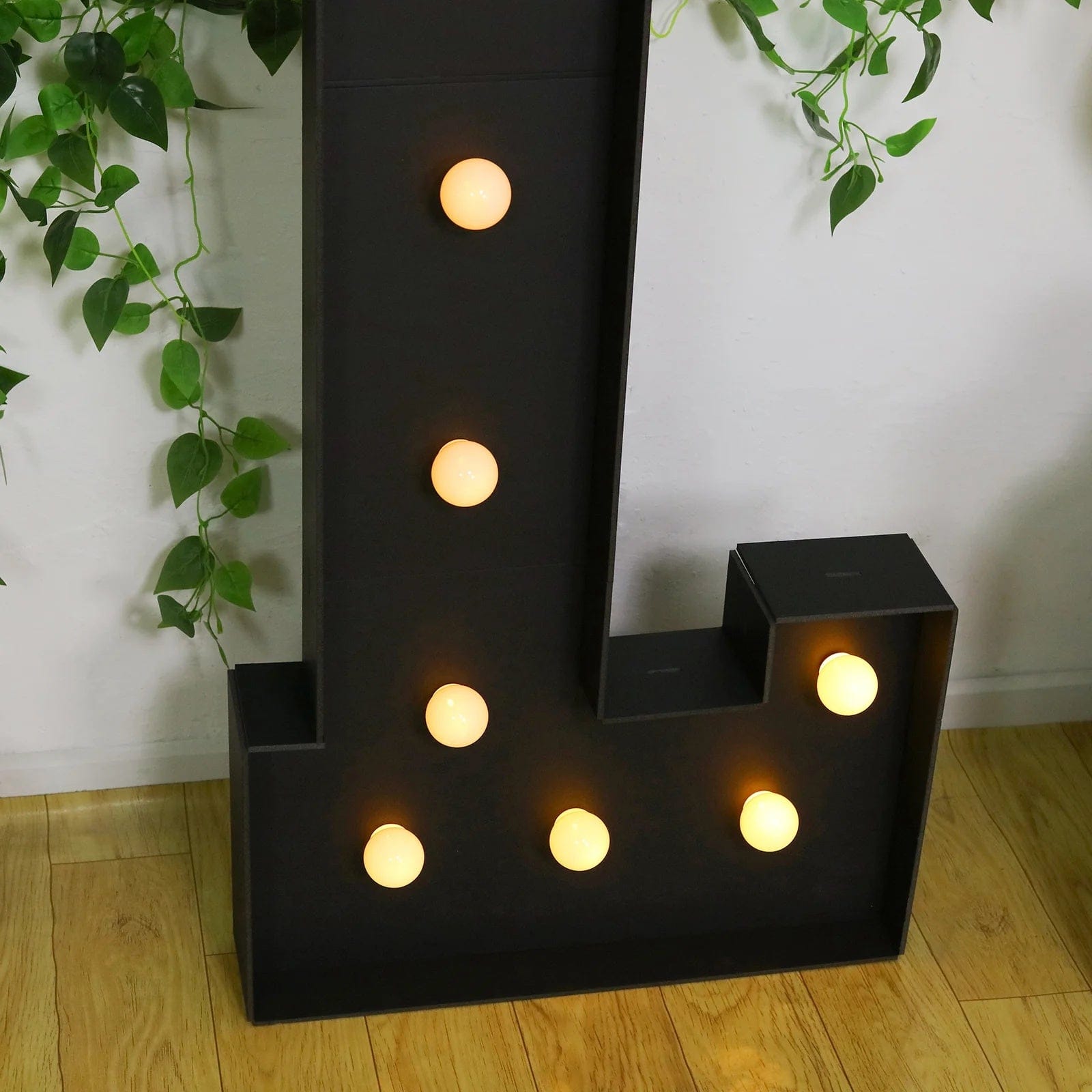 Black 4ft Lighted Pre-Cut Foam Board LED Marquee Letter
