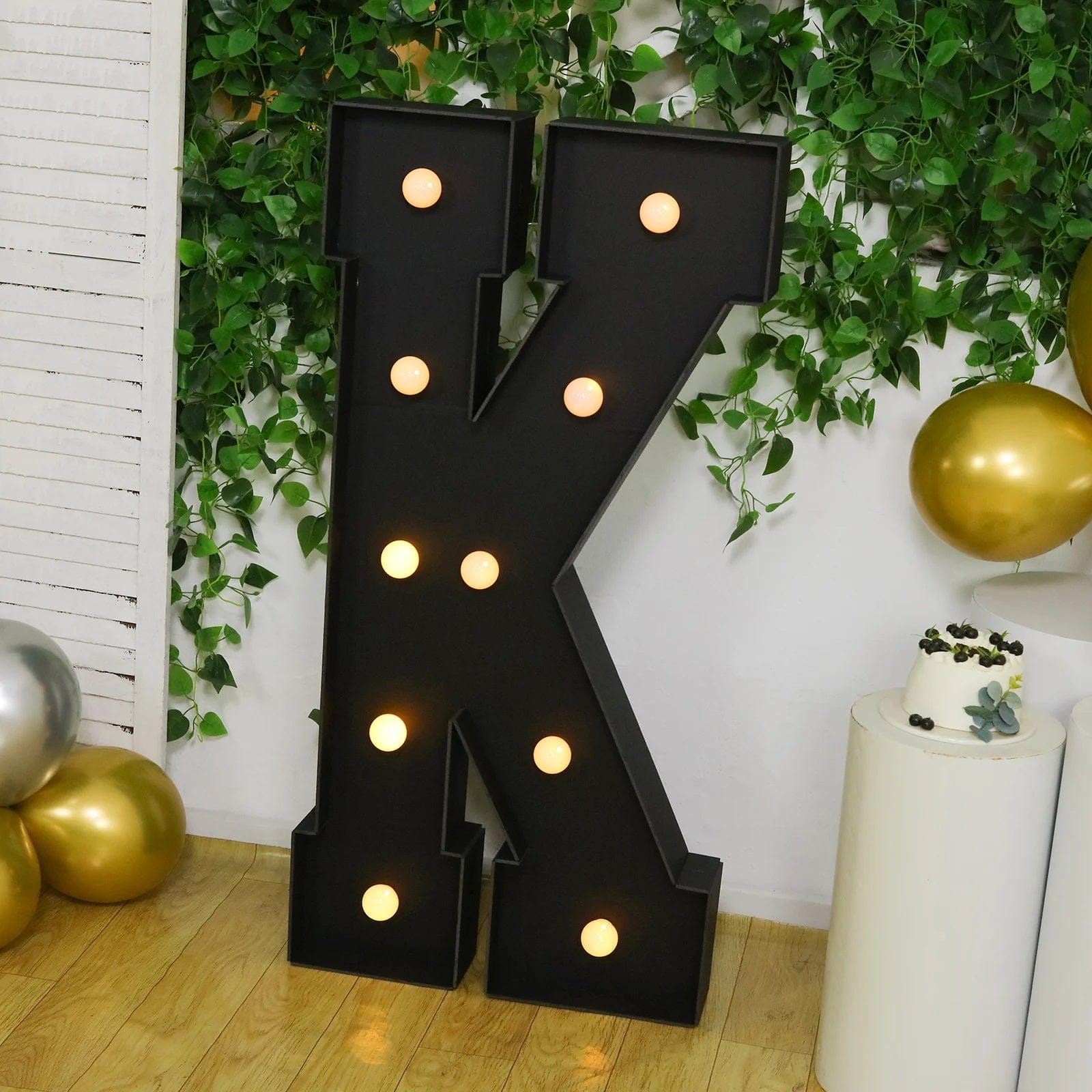 Black 4ft Lighted Pre-Cut Foam Board LED Marquee Letter