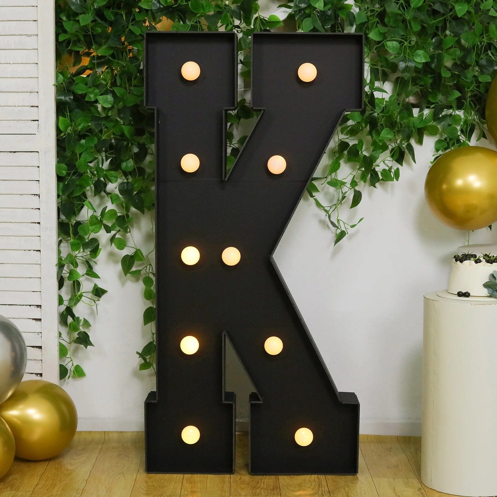 Black 4ft Lighted Pre-Cut Foam Board LED Marquee Letter