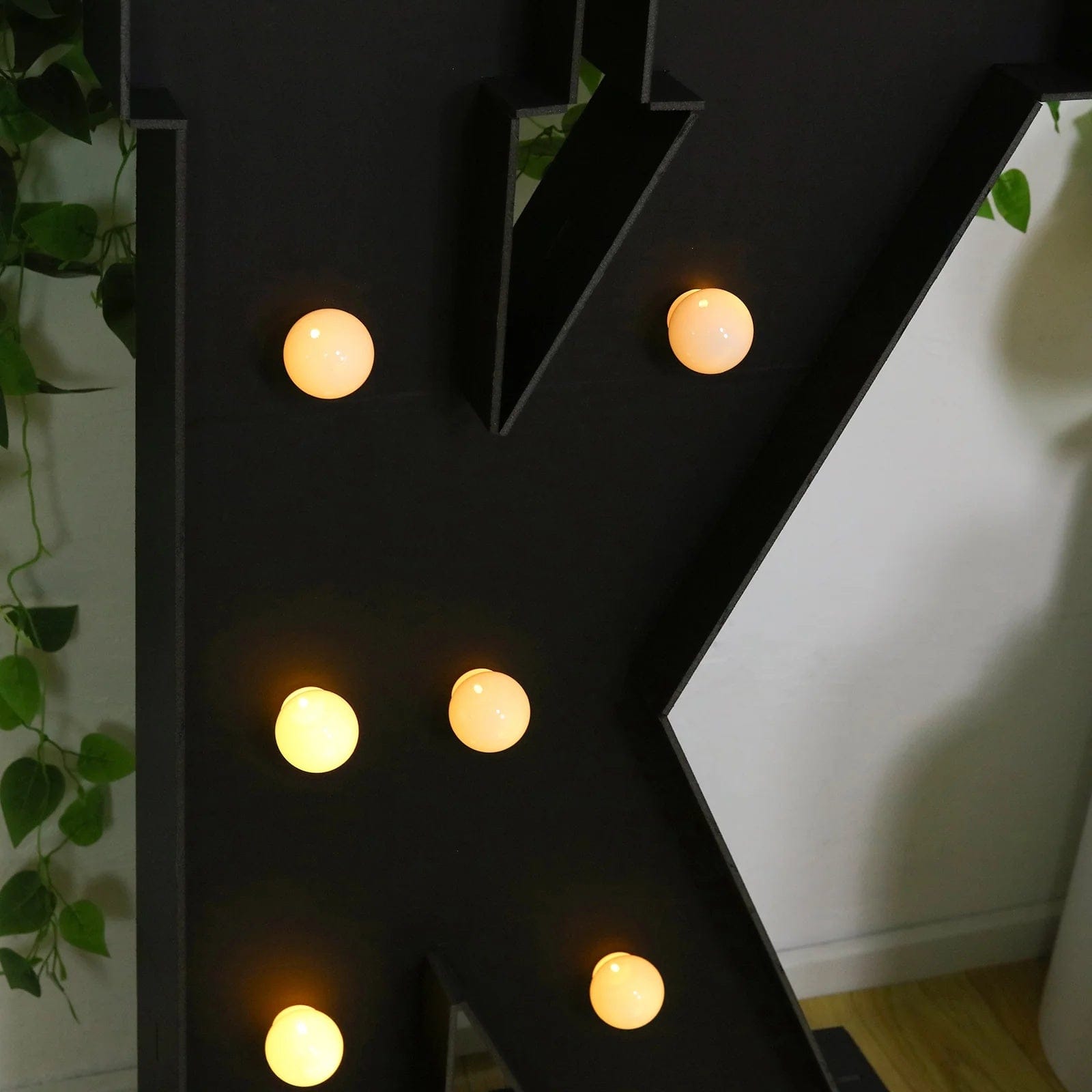 Black 4ft Lighted Pre-Cut Foam Board LED Marquee Letter