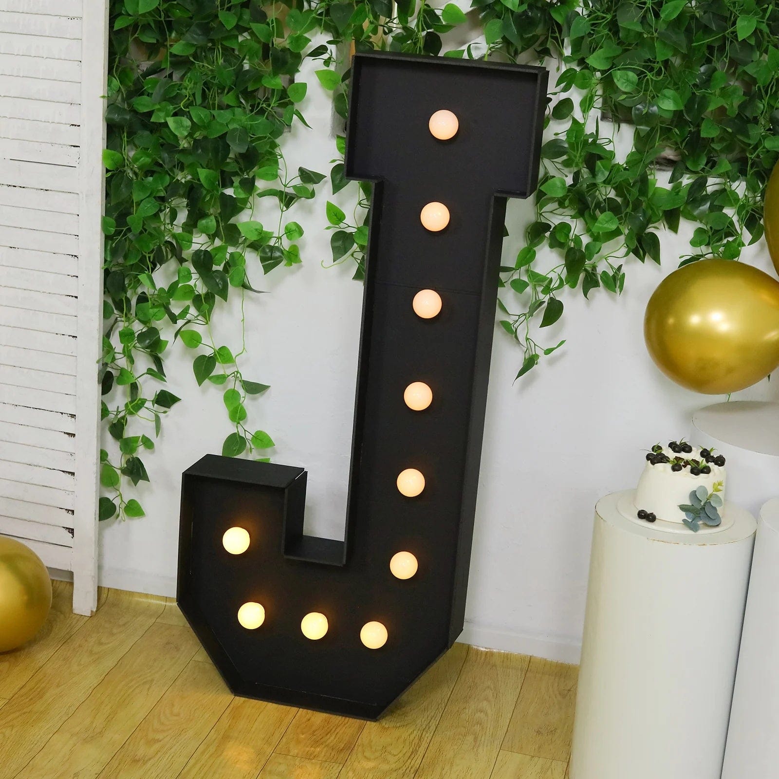 Black 4ft Lighted Pre-Cut Foam Board LED Marquee Letter