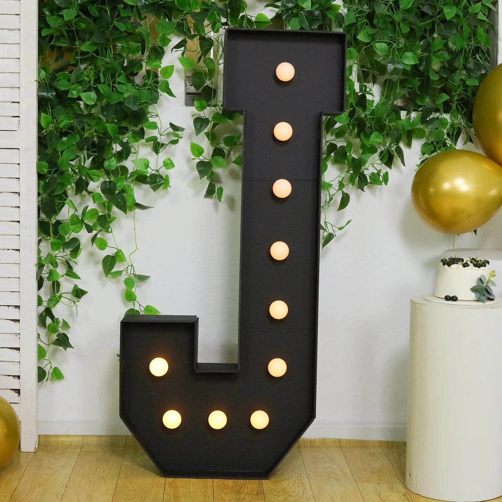 Black 4ft Lighted Pre-Cut Foam Board LED Marquee Letter
