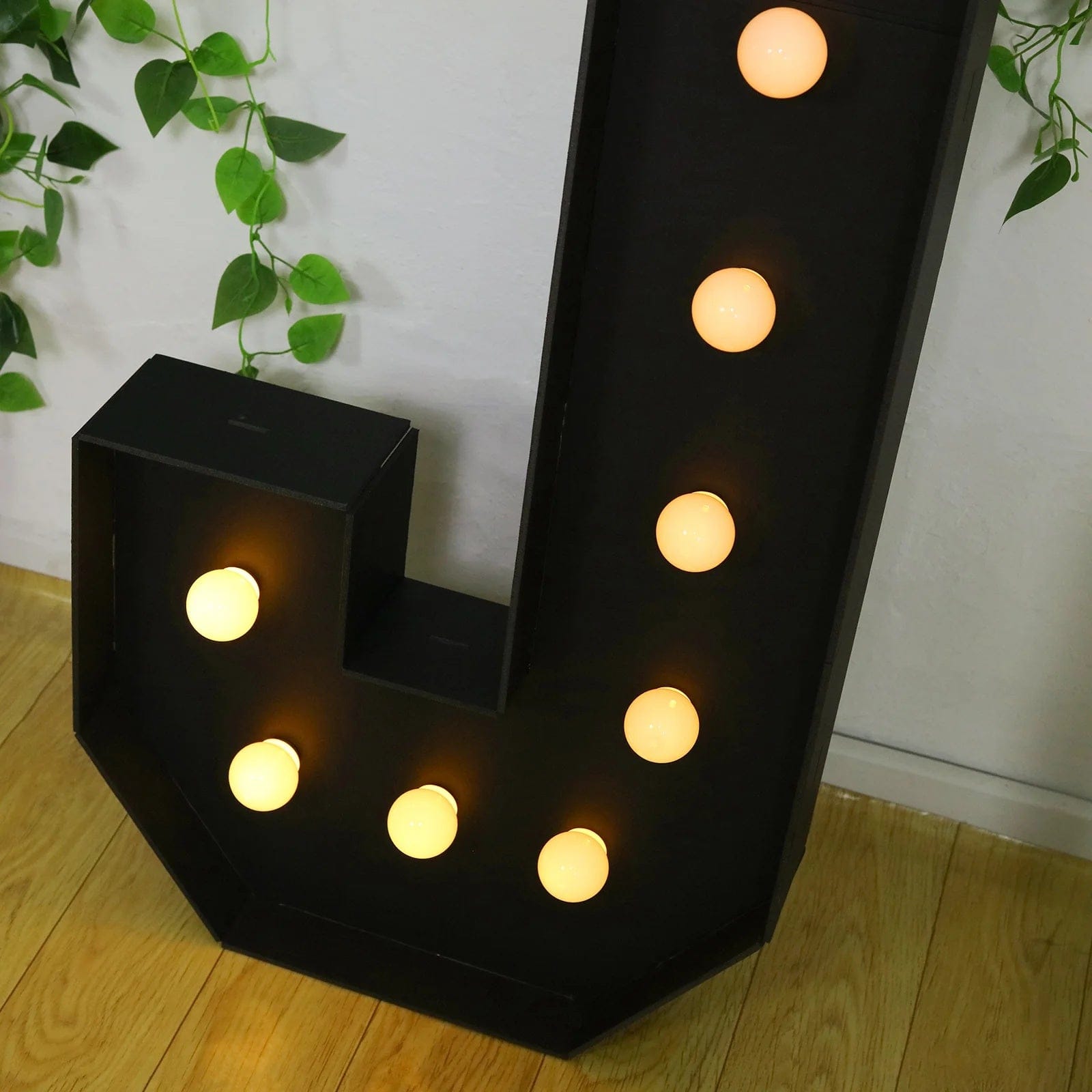 Black 4ft Lighted Pre-Cut Foam Board LED Marquee Letter