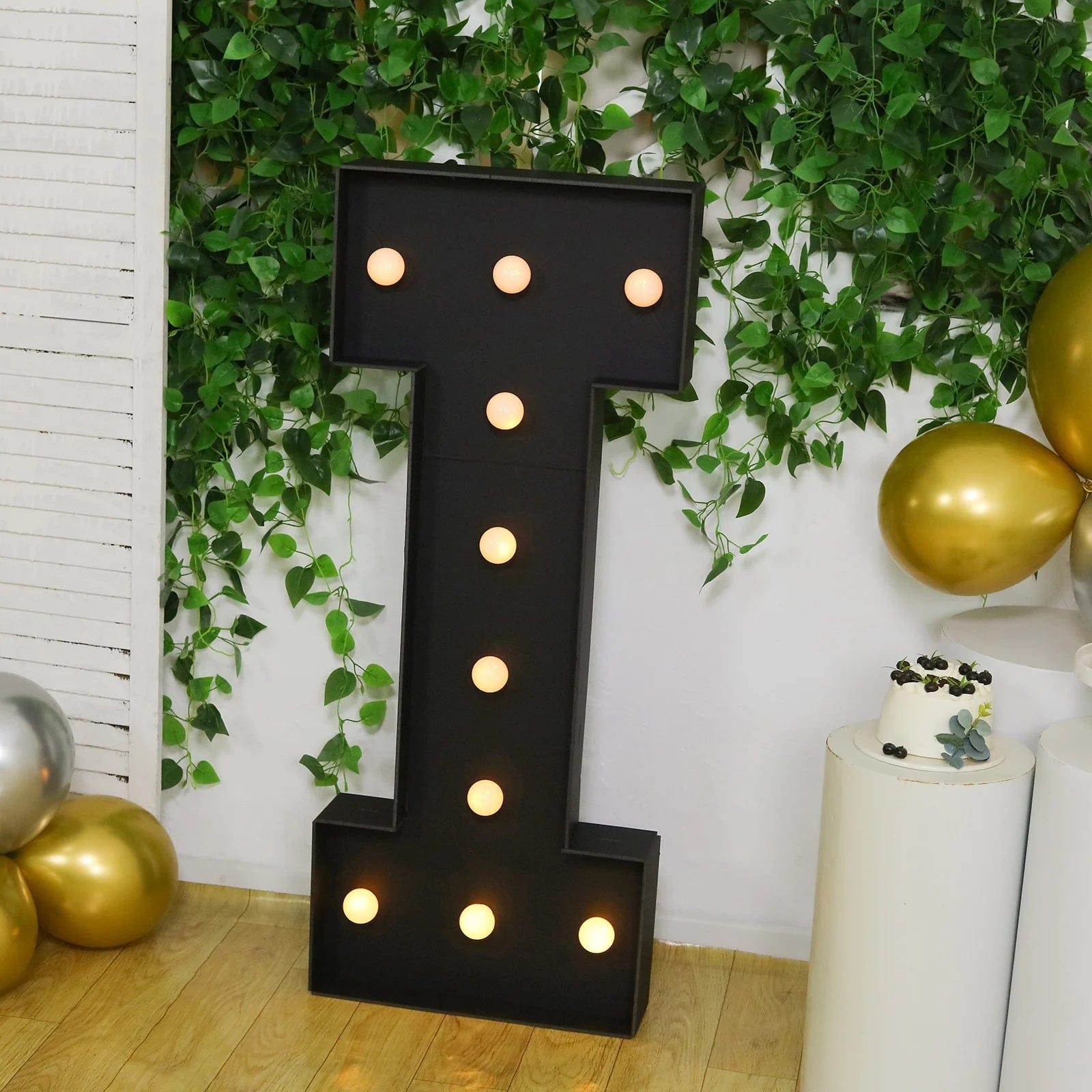 Black 4ft Lighted Pre-Cut Foam Board LED Marquee Letter