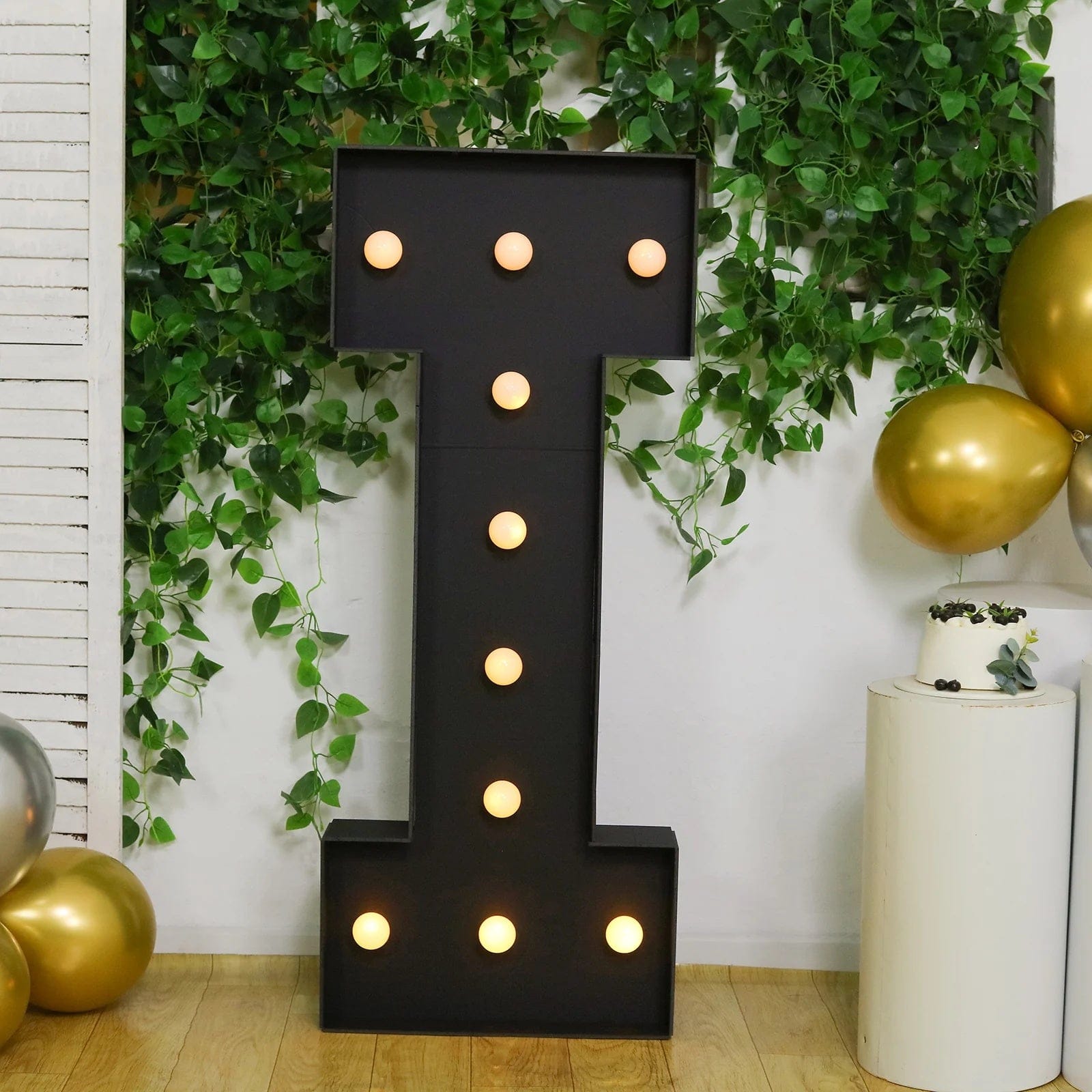 Black 4ft Lighted Pre-Cut Foam Board LED Marquee Letter