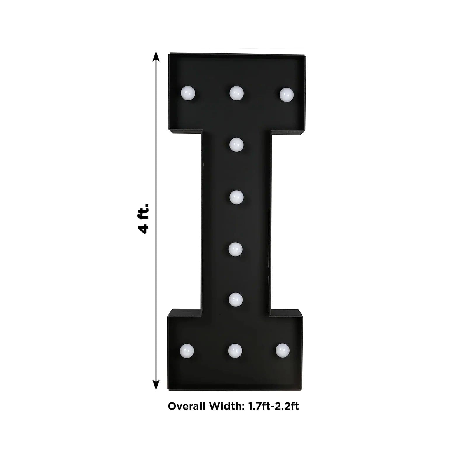 Black 4ft Lighted Pre-Cut Foam Board LED Marquee Letter