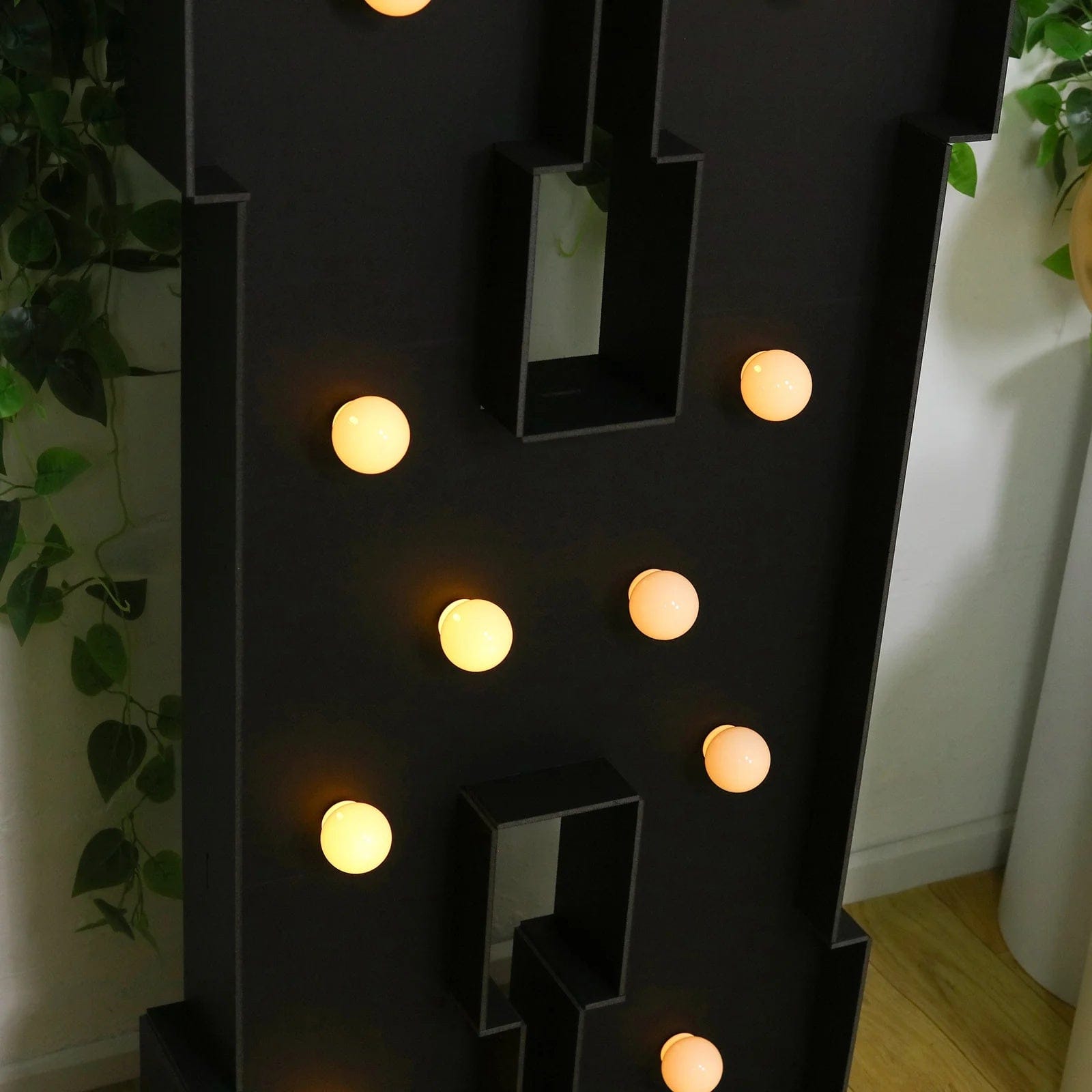 Black 4ft Lighted Pre-Cut Foam Board LED Marquee Letter
