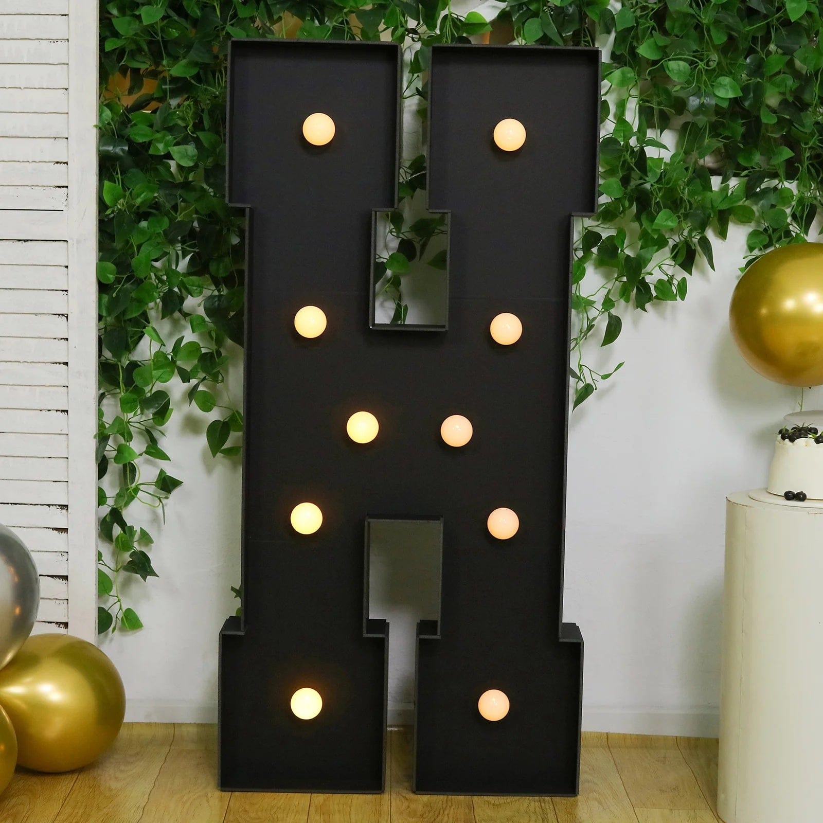 Black 4ft Lighted Pre-Cut Foam Board LED Marquee Letter
