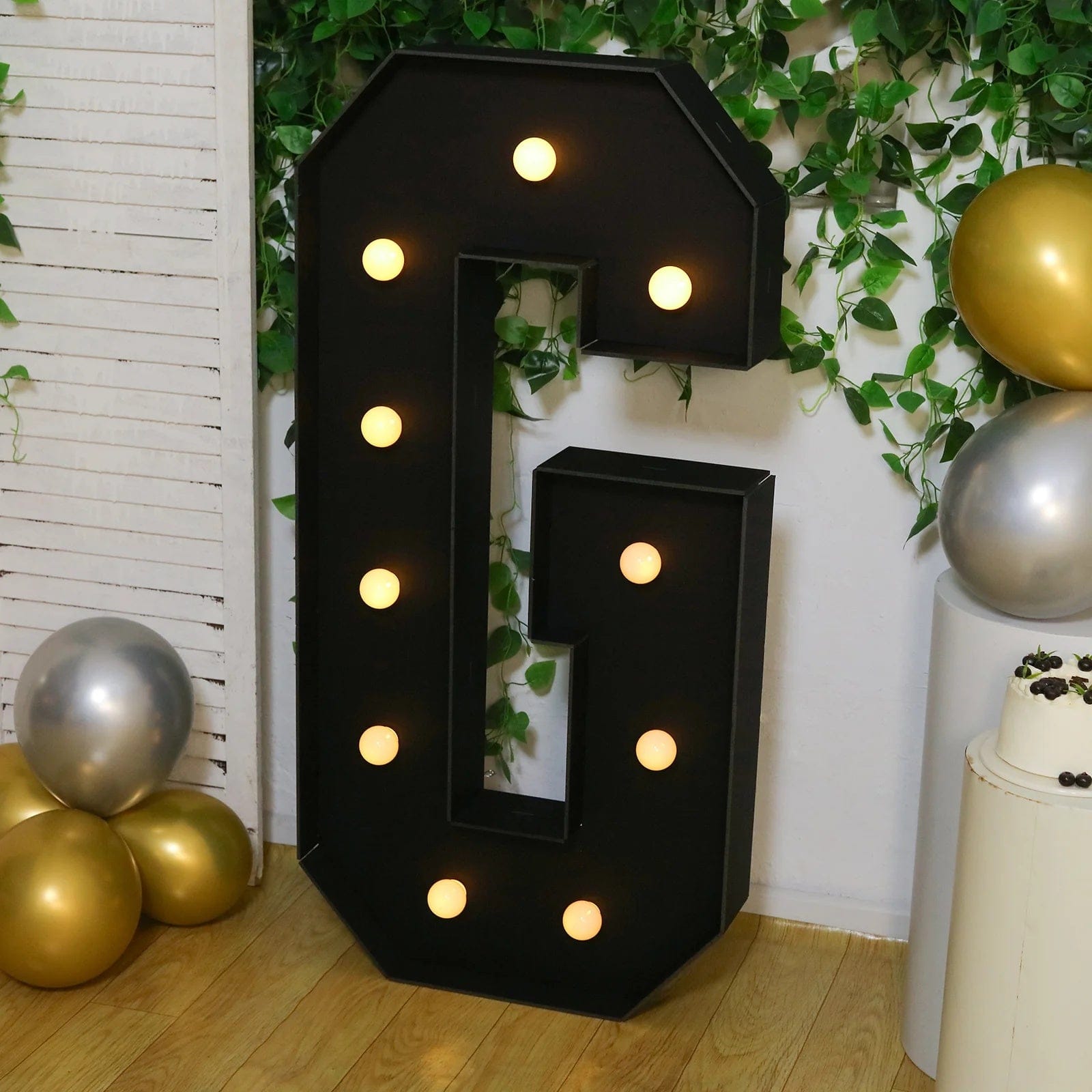 Black 4ft Lighted Pre-Cut Foam Board LED Marquee Letter