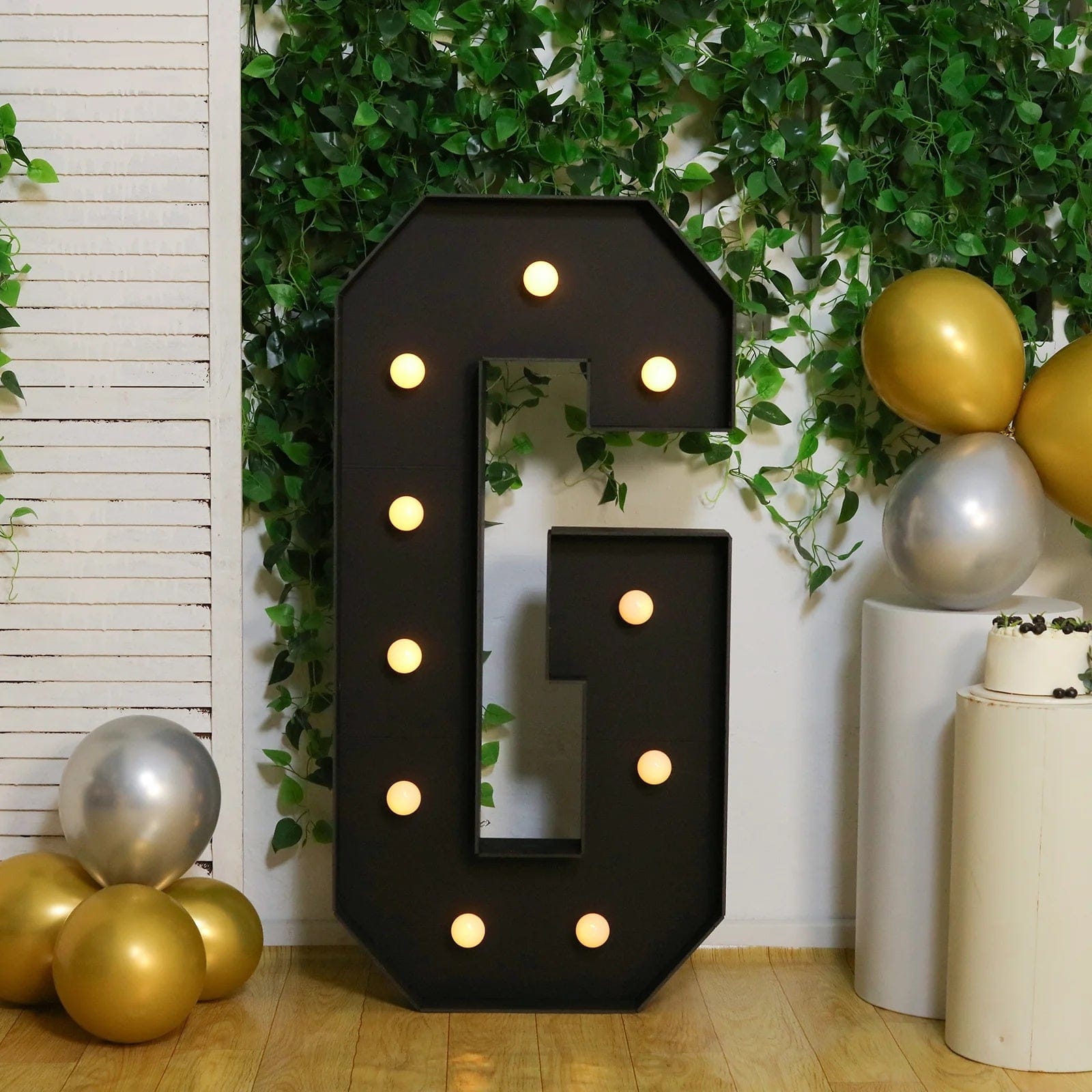 Black 4ft Lighted Pre-Cut Foam Board LED Marquee Letter