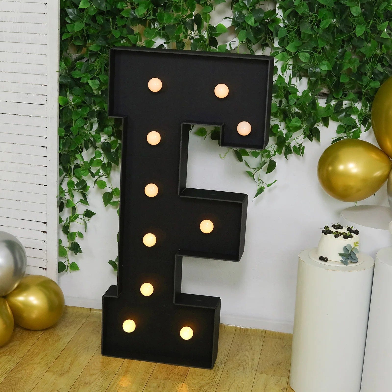 Black 4ft Lighted Pre-Cut Foam Board LED Marquee Letter