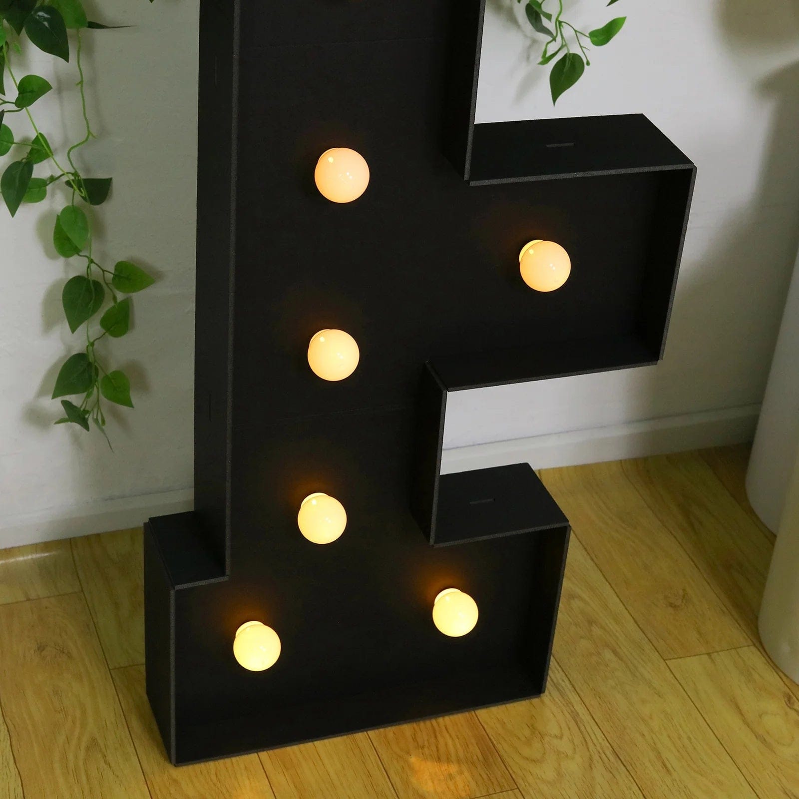 Black 4ft Lighted Pre-Cut Foam Board LED Marquee Letter