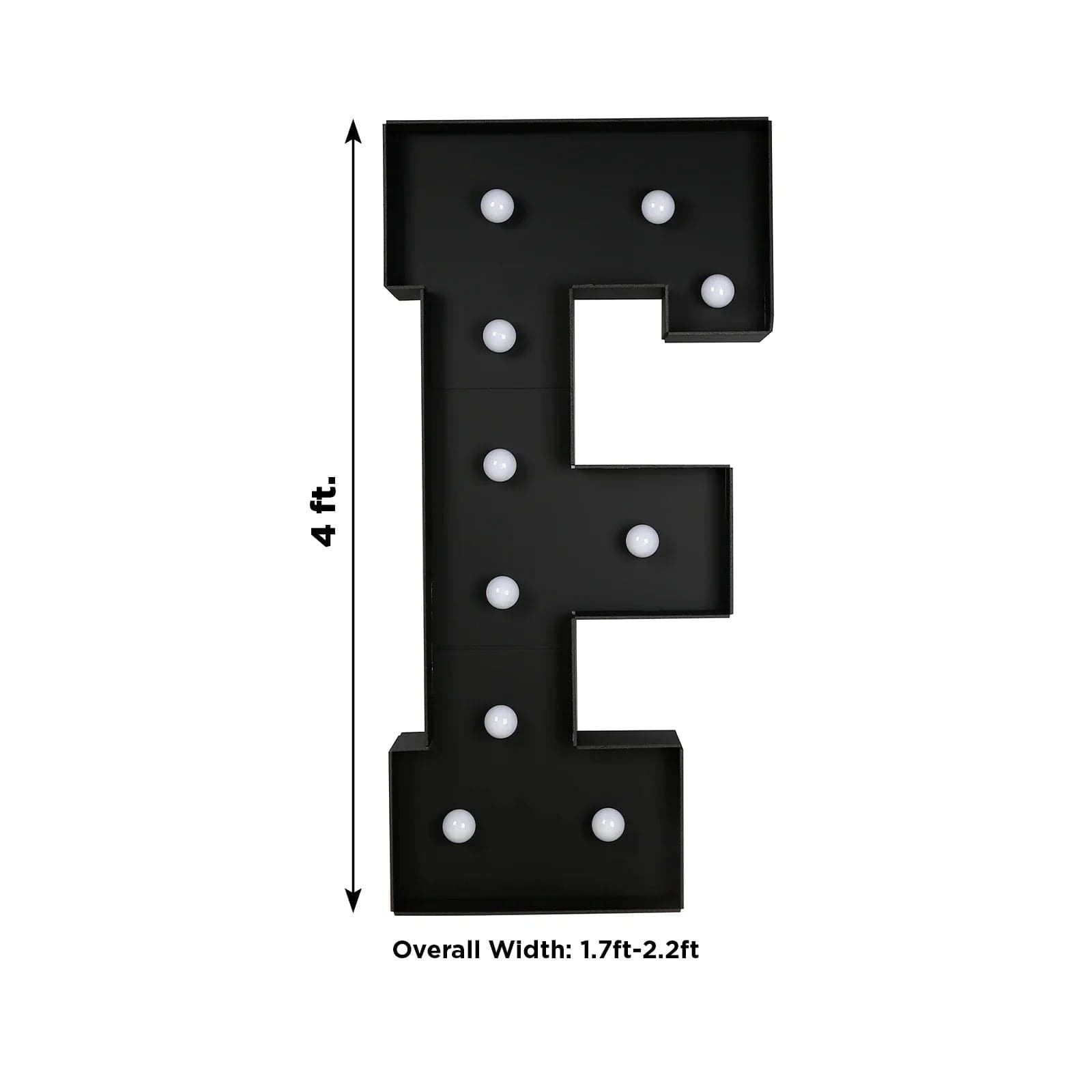 Black 4ft Lighted Pre-Cut Foam Board LED Marquee Letter