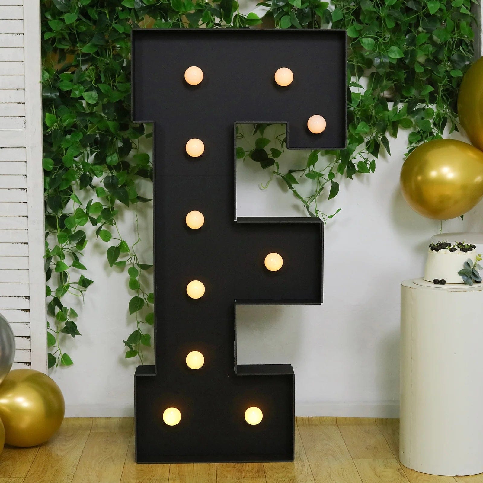 Black 4ft Lighted Pre-Cut Foam Board LED Marquee Letter