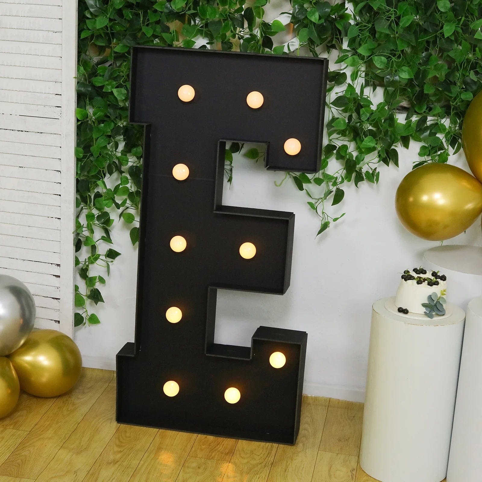 Black 4ft Lighted Pre-Cut Foam Board LED Marquee Letter