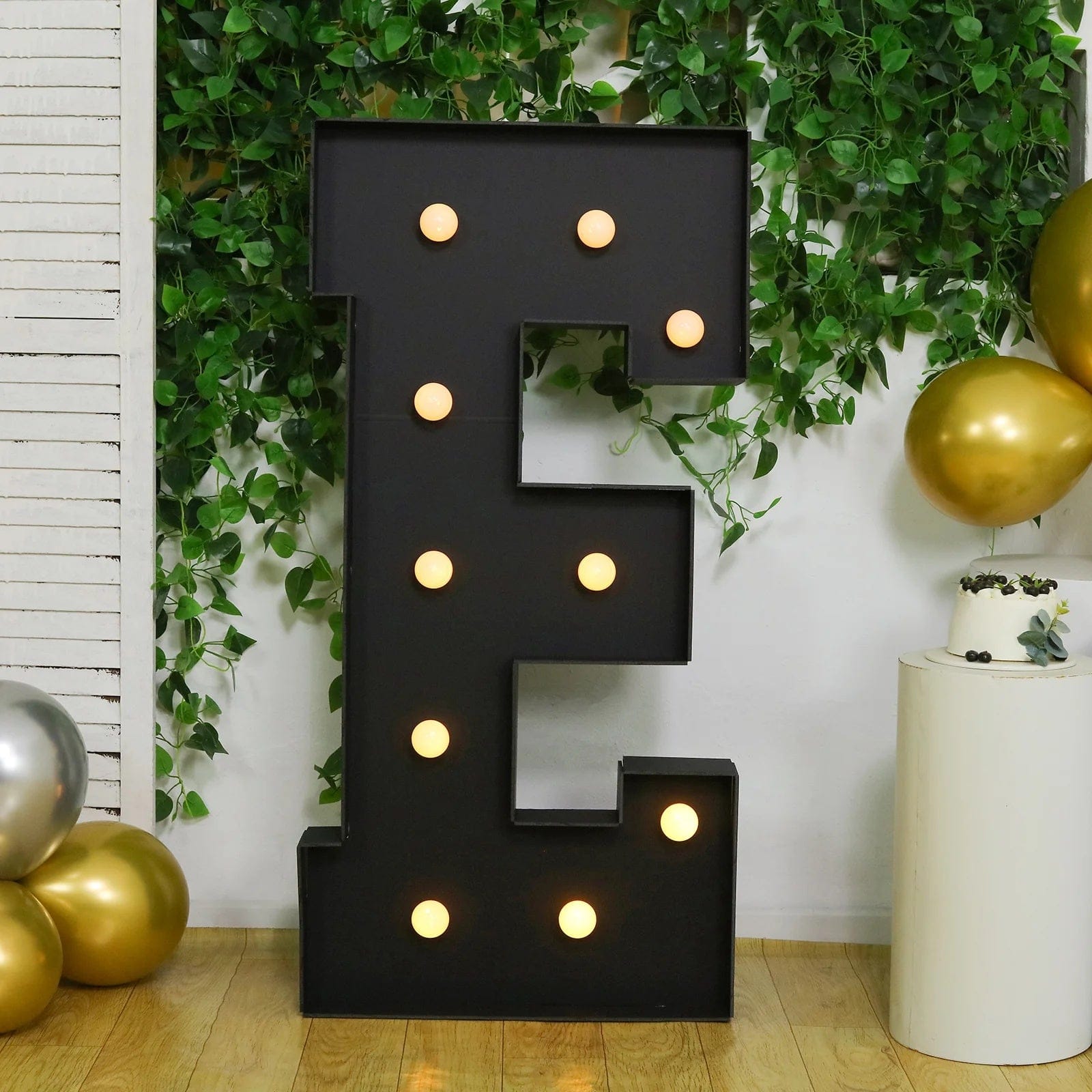 Black 4ft Lighted Pre-Cut Foam Board LED Marquee Letter