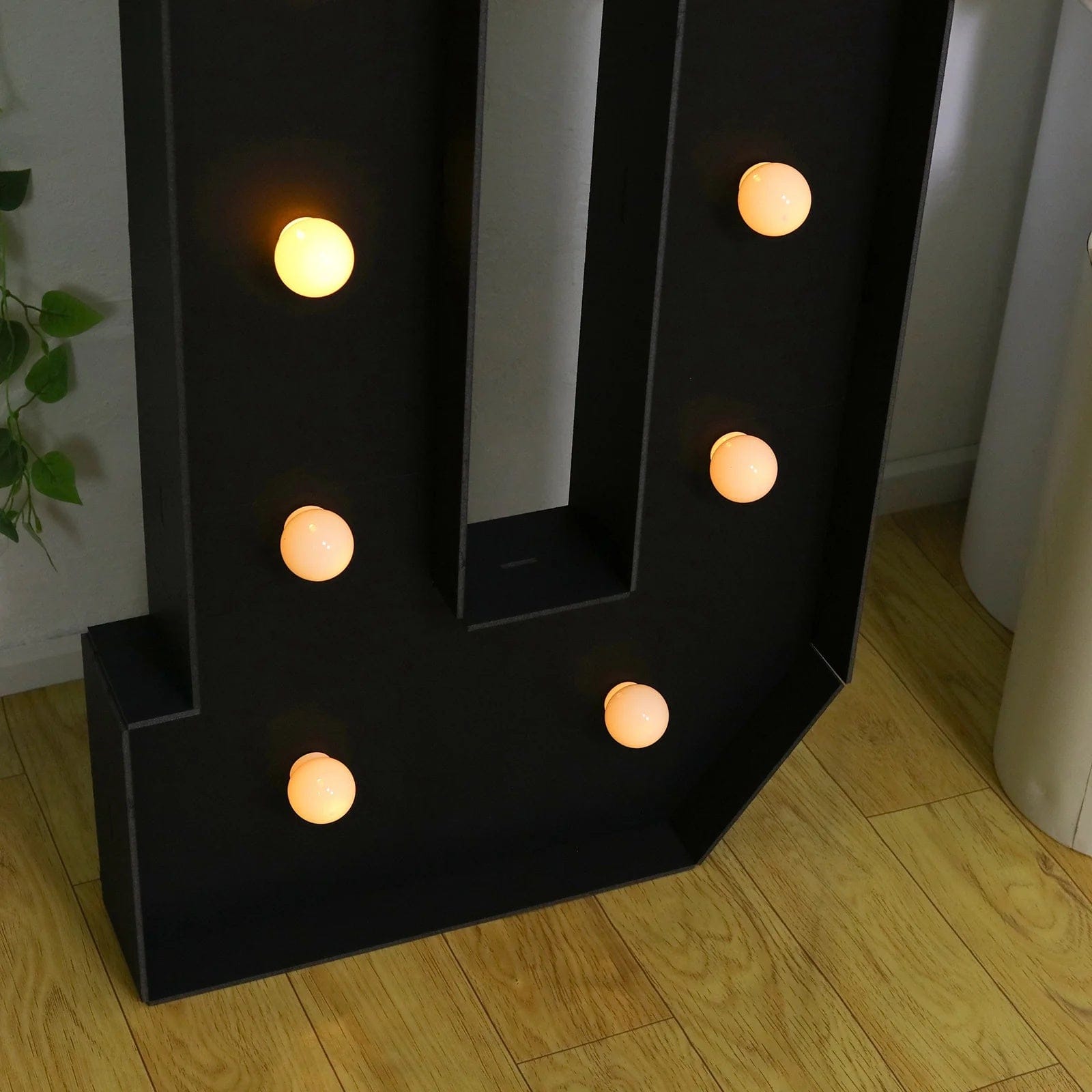 Black 4ft Lighted Pre-Cut Foam Board LED Marquee Letter
