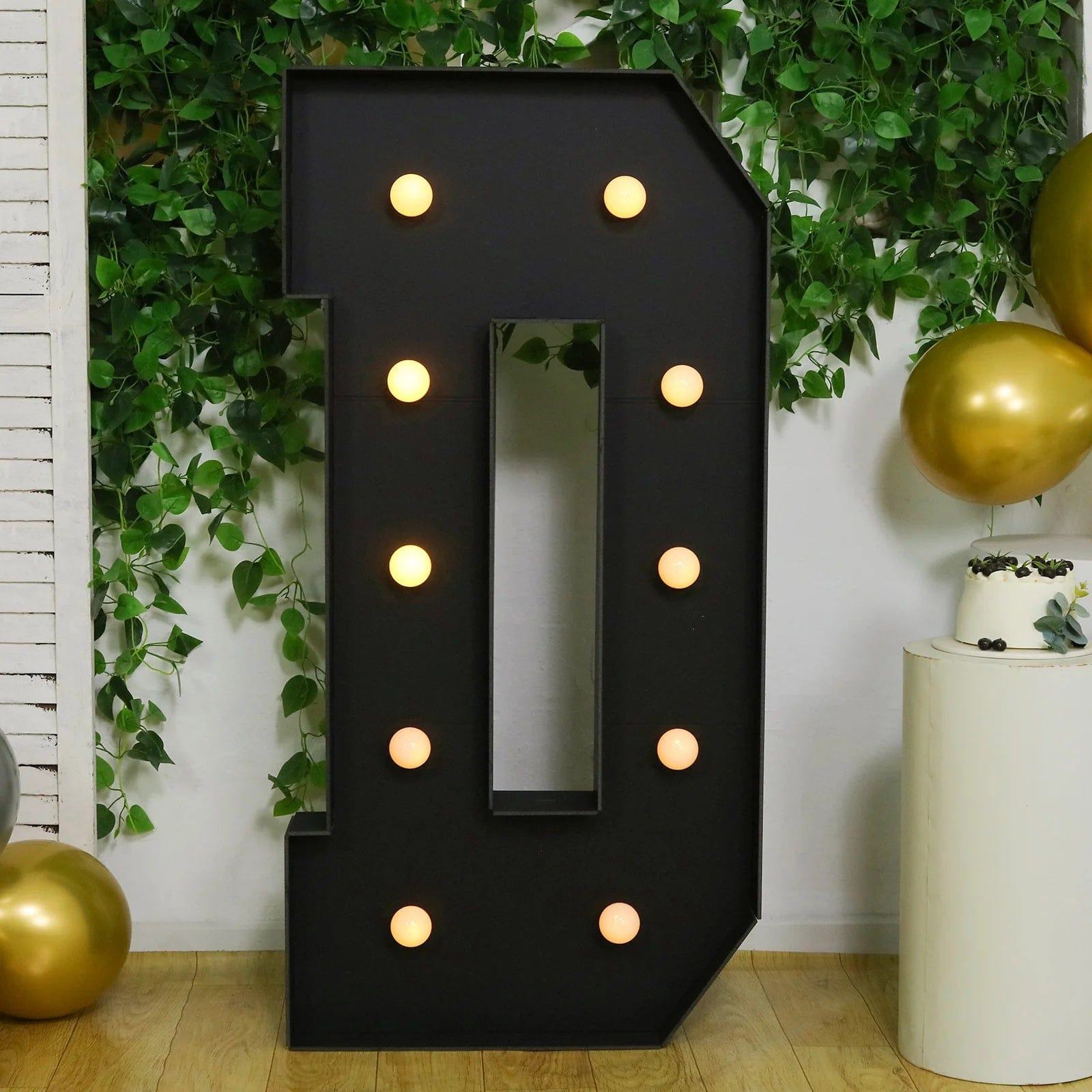 Black 4ft Lighted Pre-Cut Foam Board LED Marquee Letter