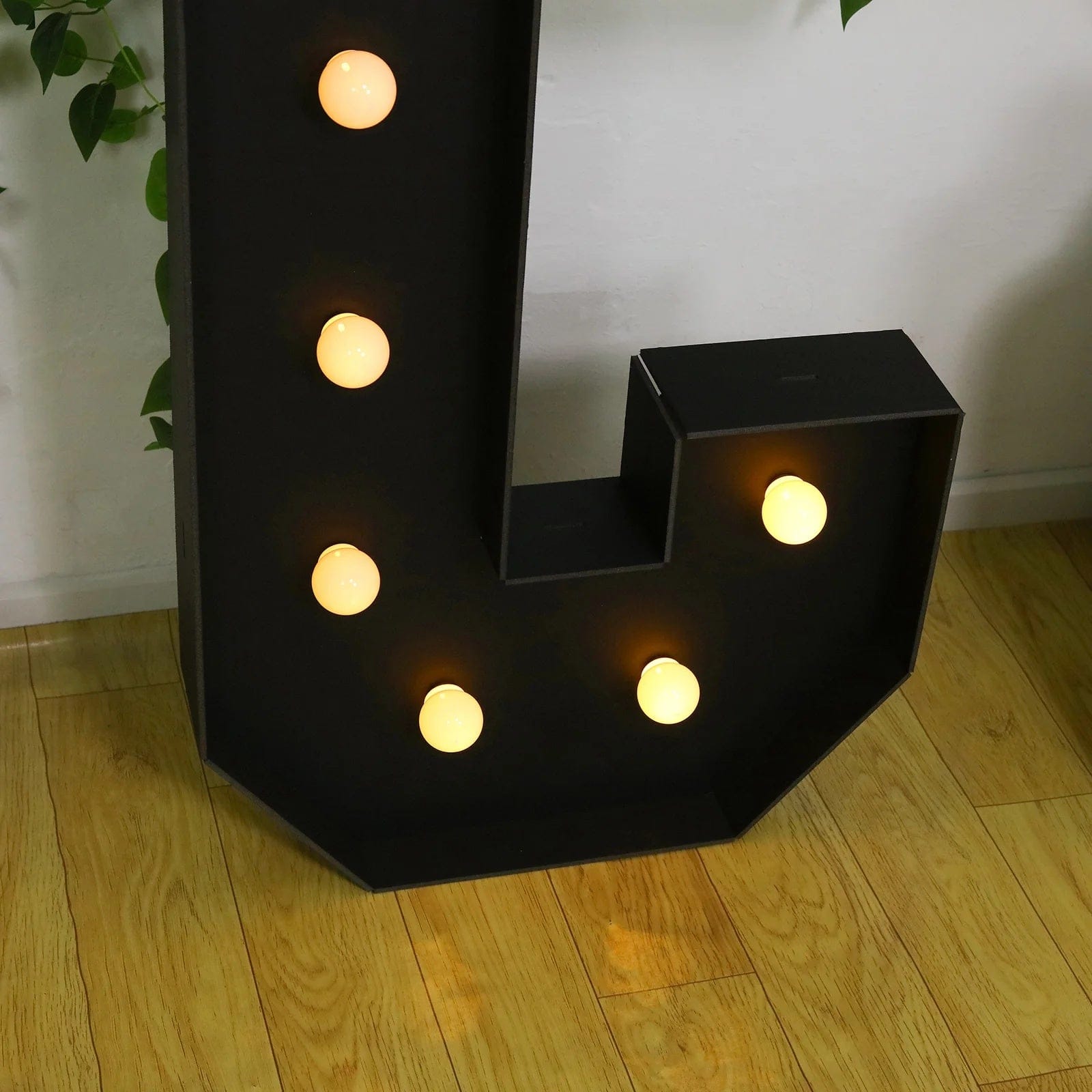 Black 4ft Lighted Pre-Cut Foam Board LED Marquee Letter