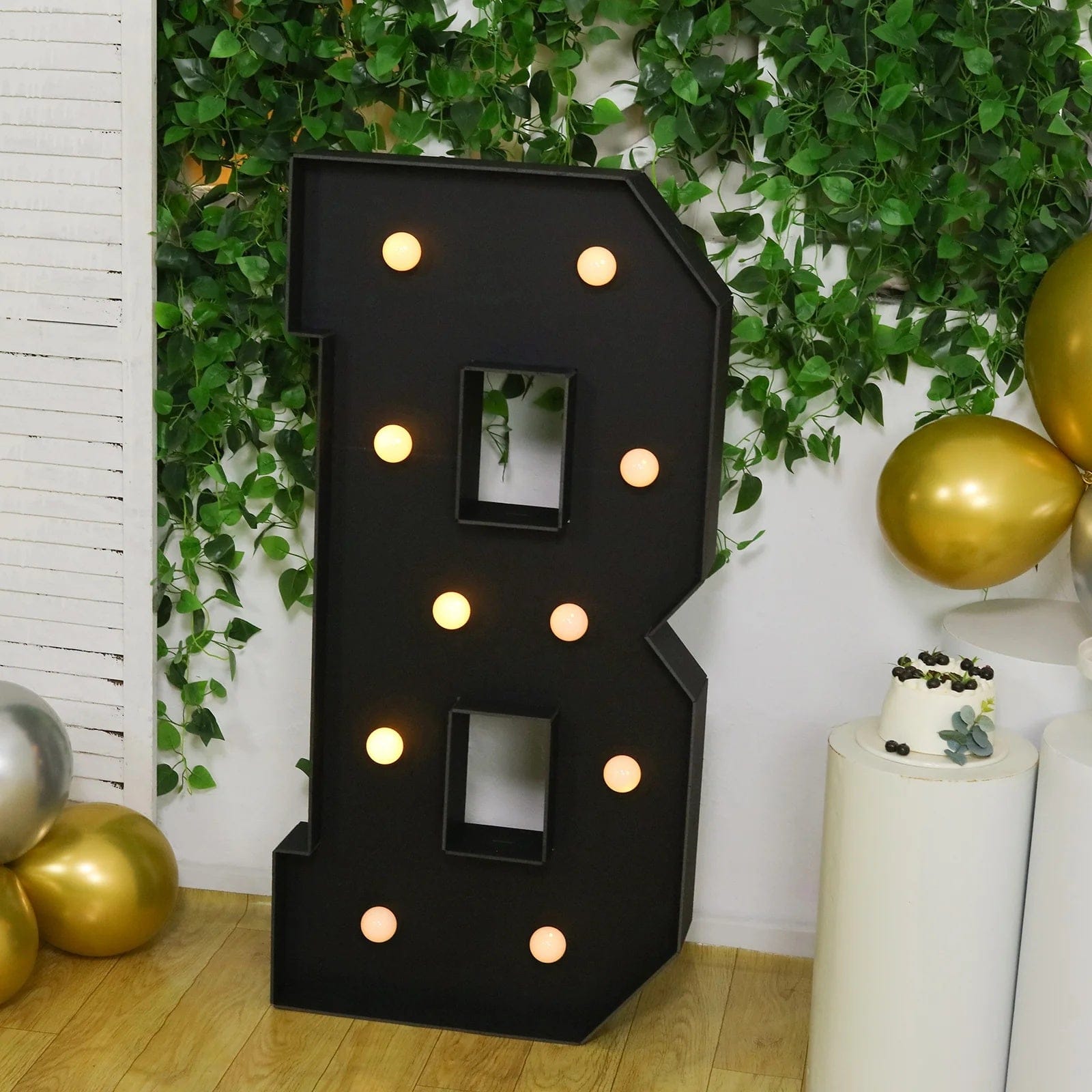 Black 4ft Lighted Pre-Cut Foam Board LED Marquee Letter