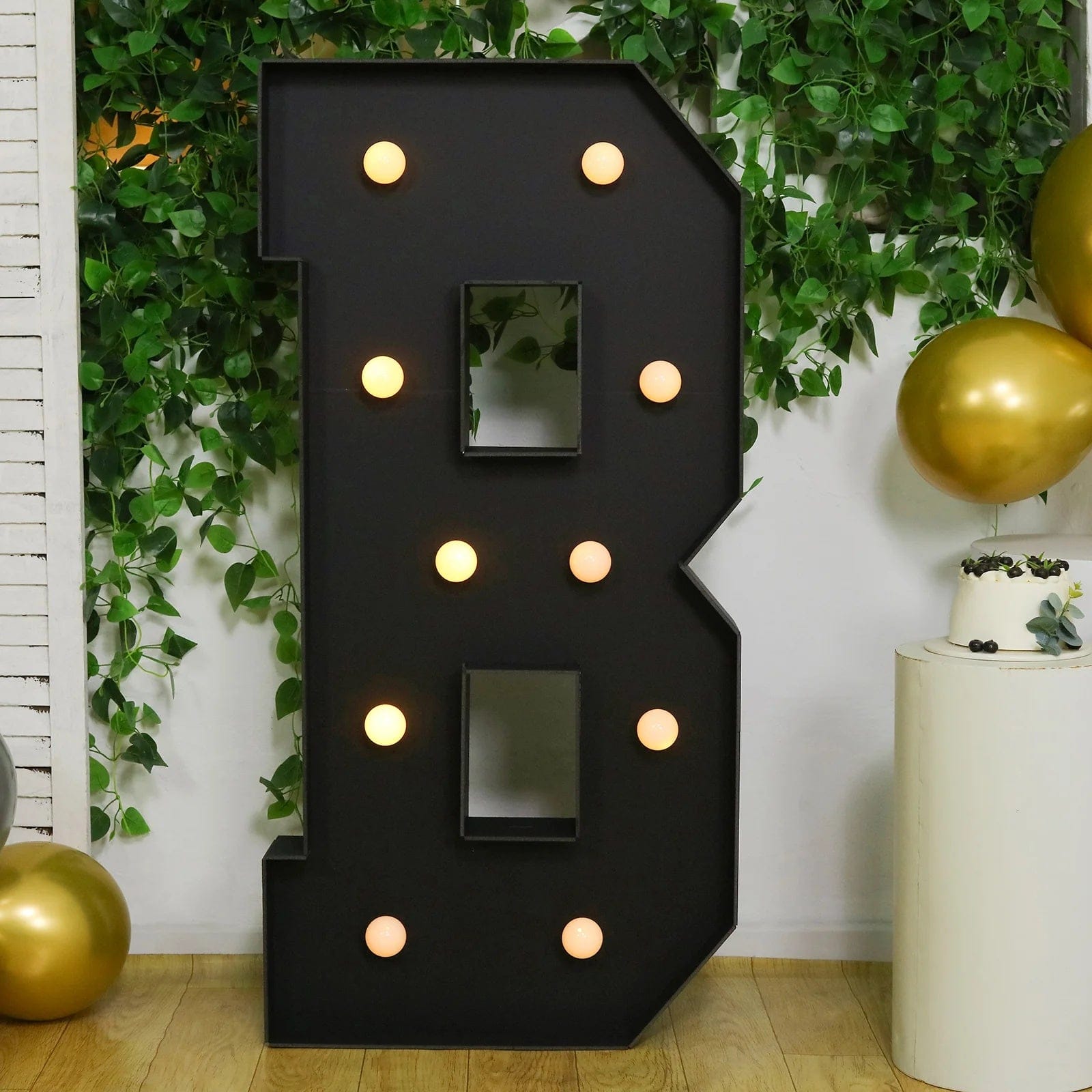 Black 4ft Lighted Pre-Cut Foam Board LED Marquee Letter