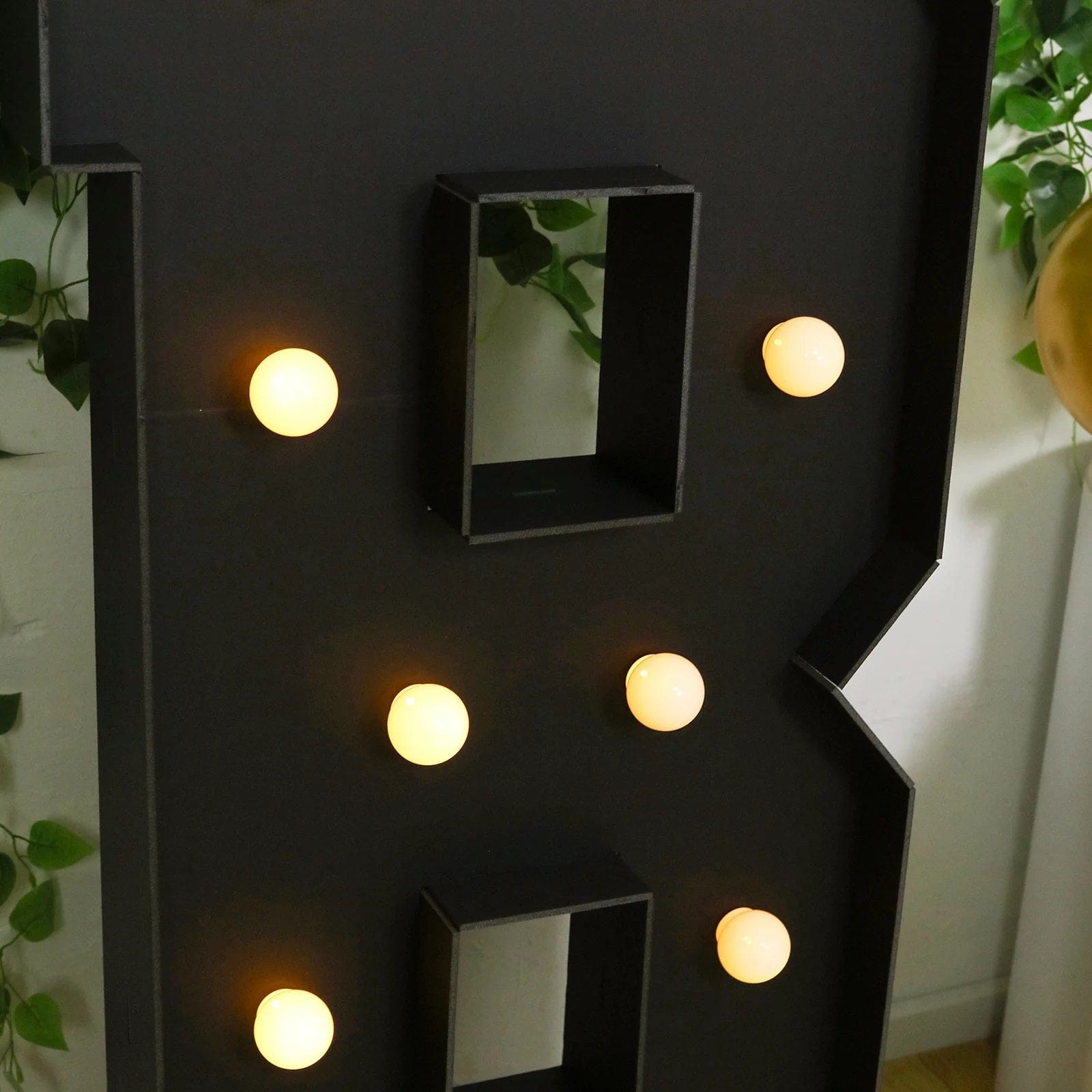 Black 4ft Lighted Pre-Cut Foam Board LED Marquee Letter