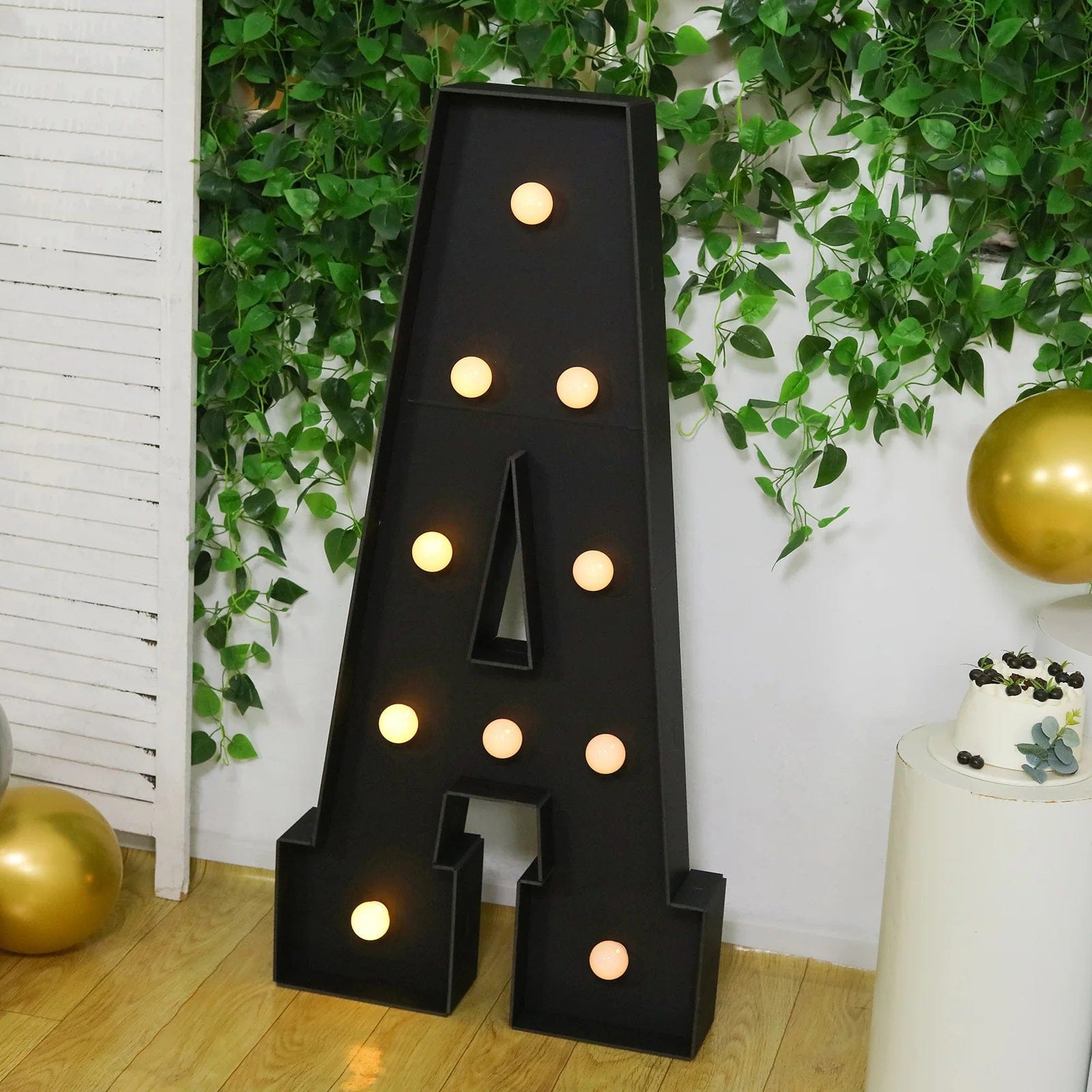 Black 4ft Lighted Pre-Cut Foam Board LED Marquee Letter