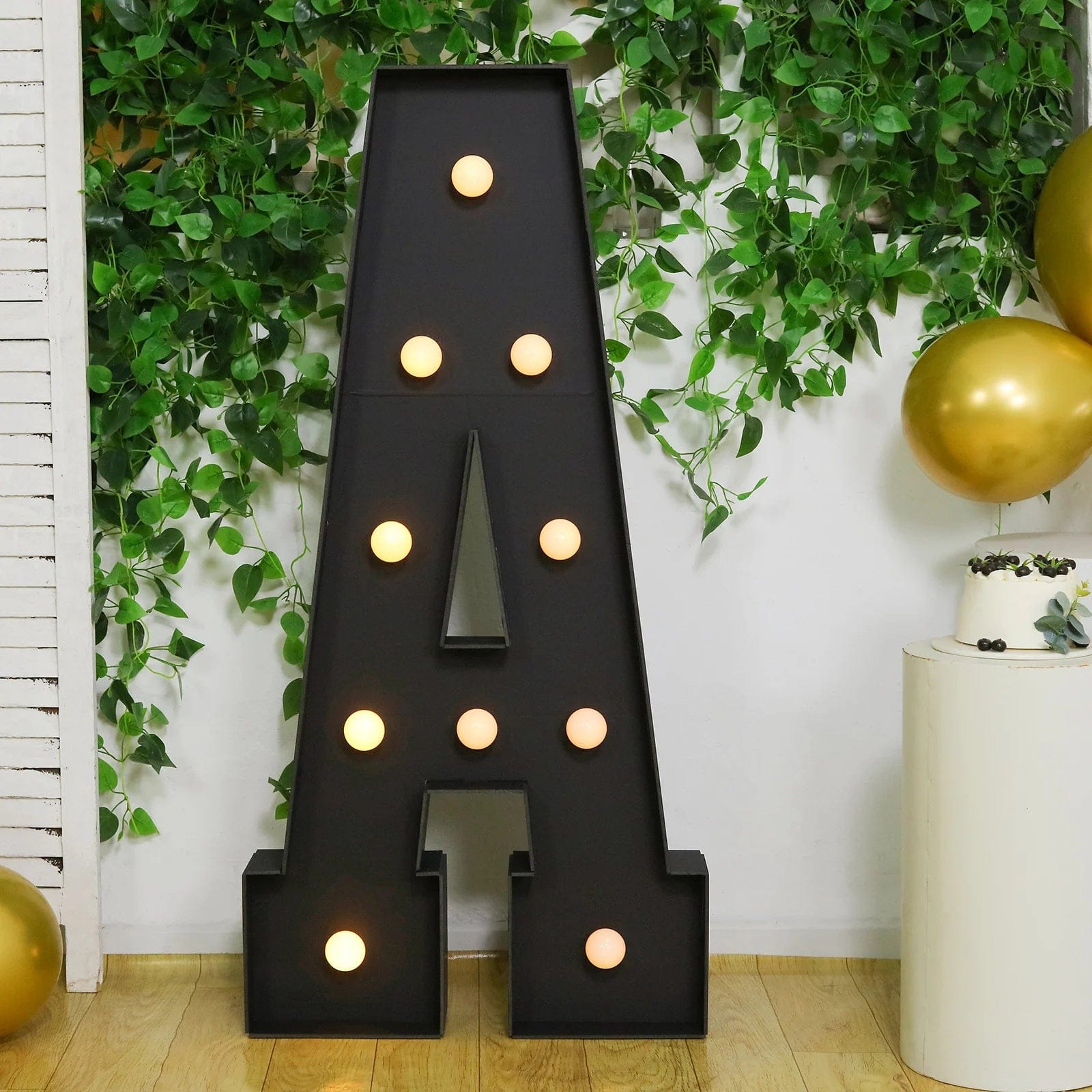 Black 4ft Lighted Pre-Cut Foam Board LED Marquee Letter