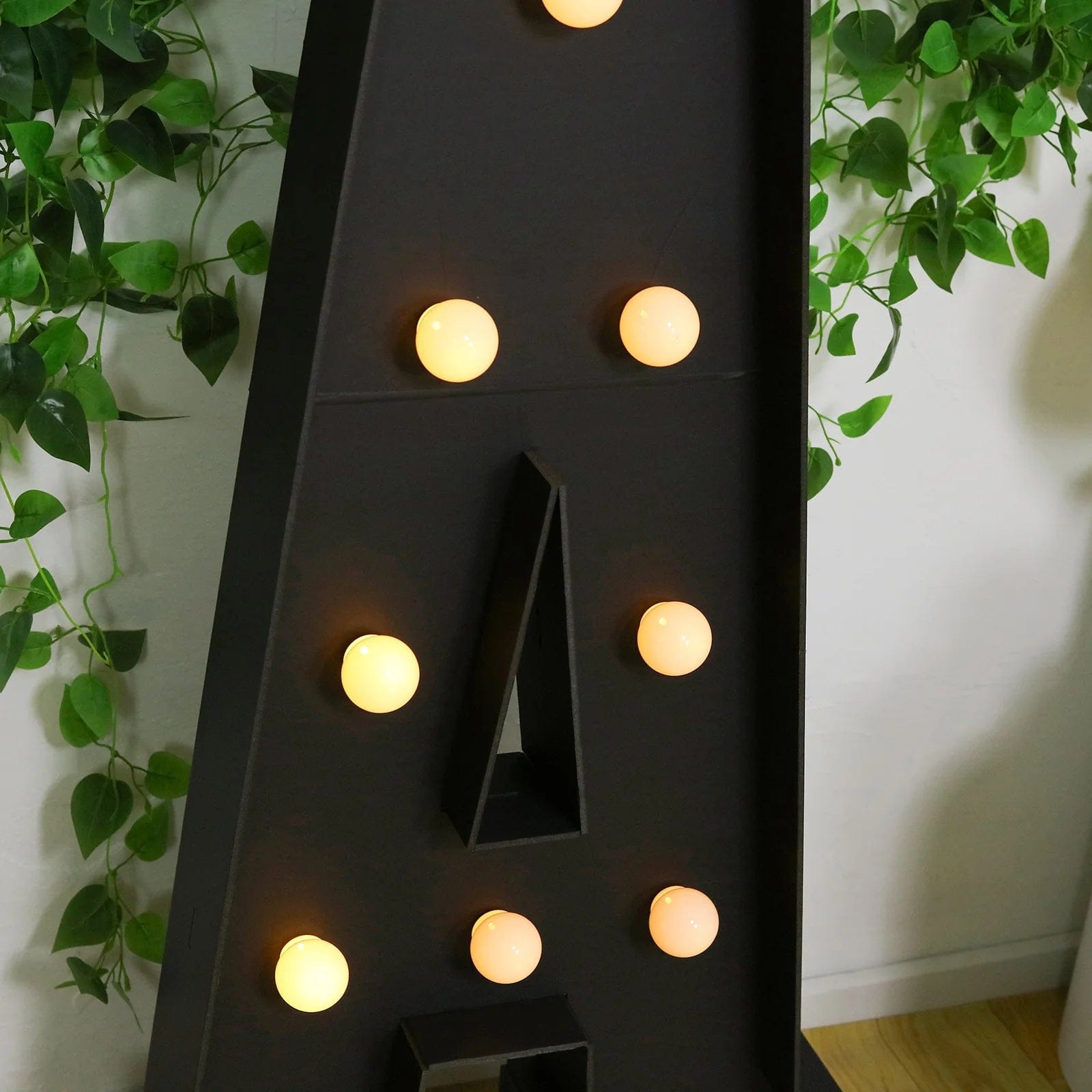 Black 4ft Lighted Pre-Cut Foam Board LED Marquee Letter