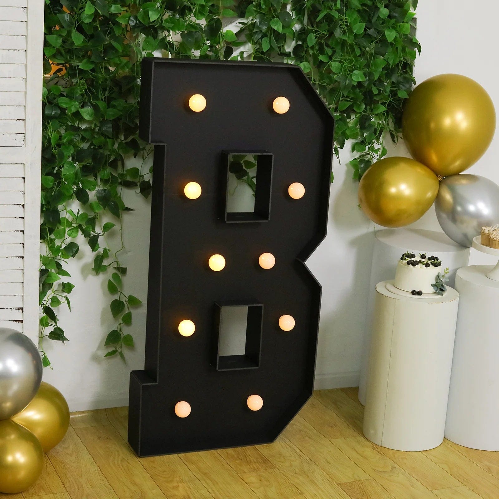 Black 4ft Lighted Pre-Cut Foam Board LED Marquee Letter