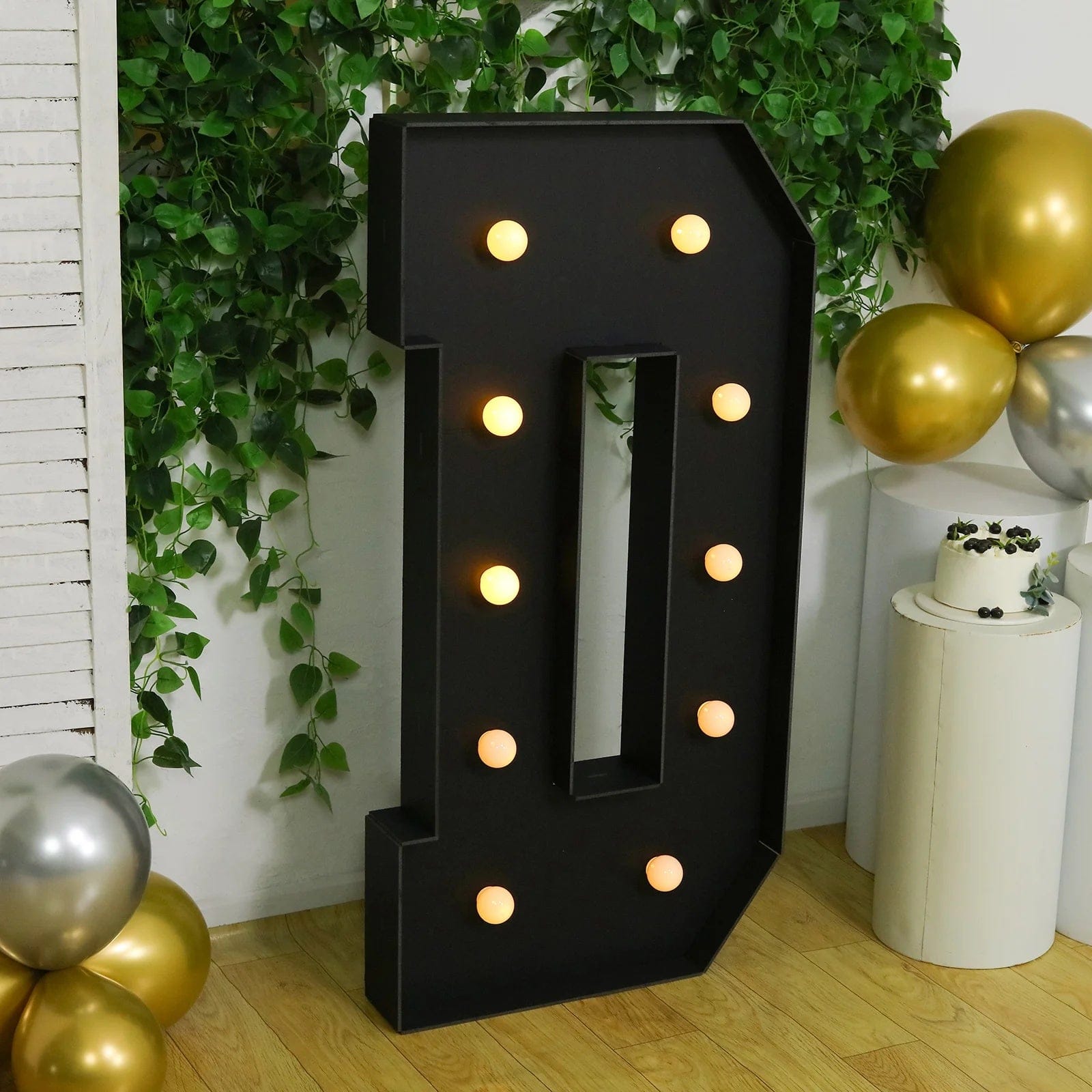 Black 4ft Lighted Pre-Cut Foam Board LED Marquee Letter