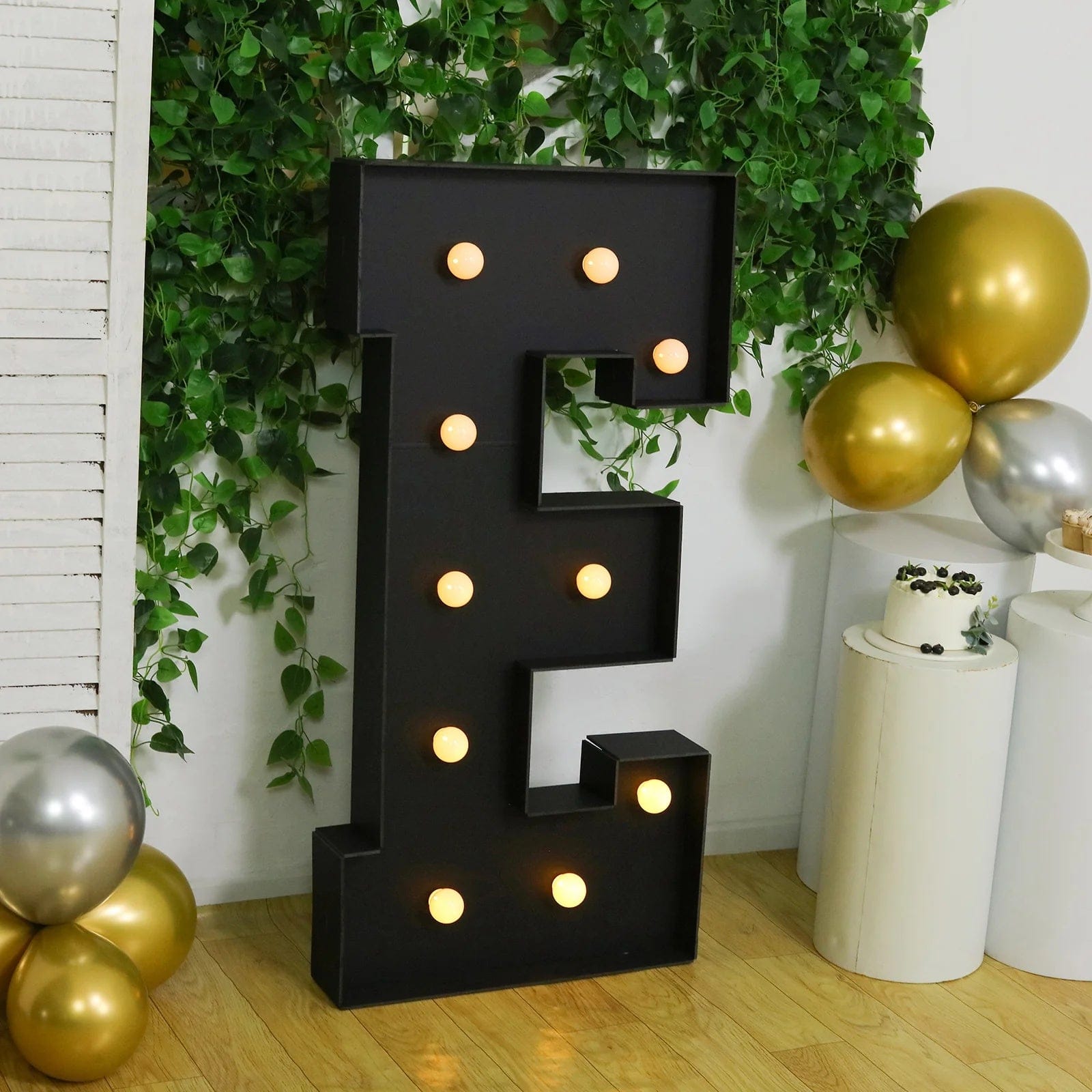 Black 4ft Lighted Pre-Cut Foam Board LED Marquee Letter
