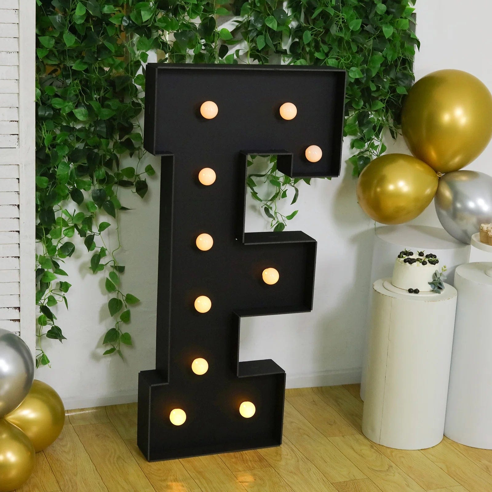 Black 4ft Lighted Pre-Cut Foam Board LED Marquee Letter