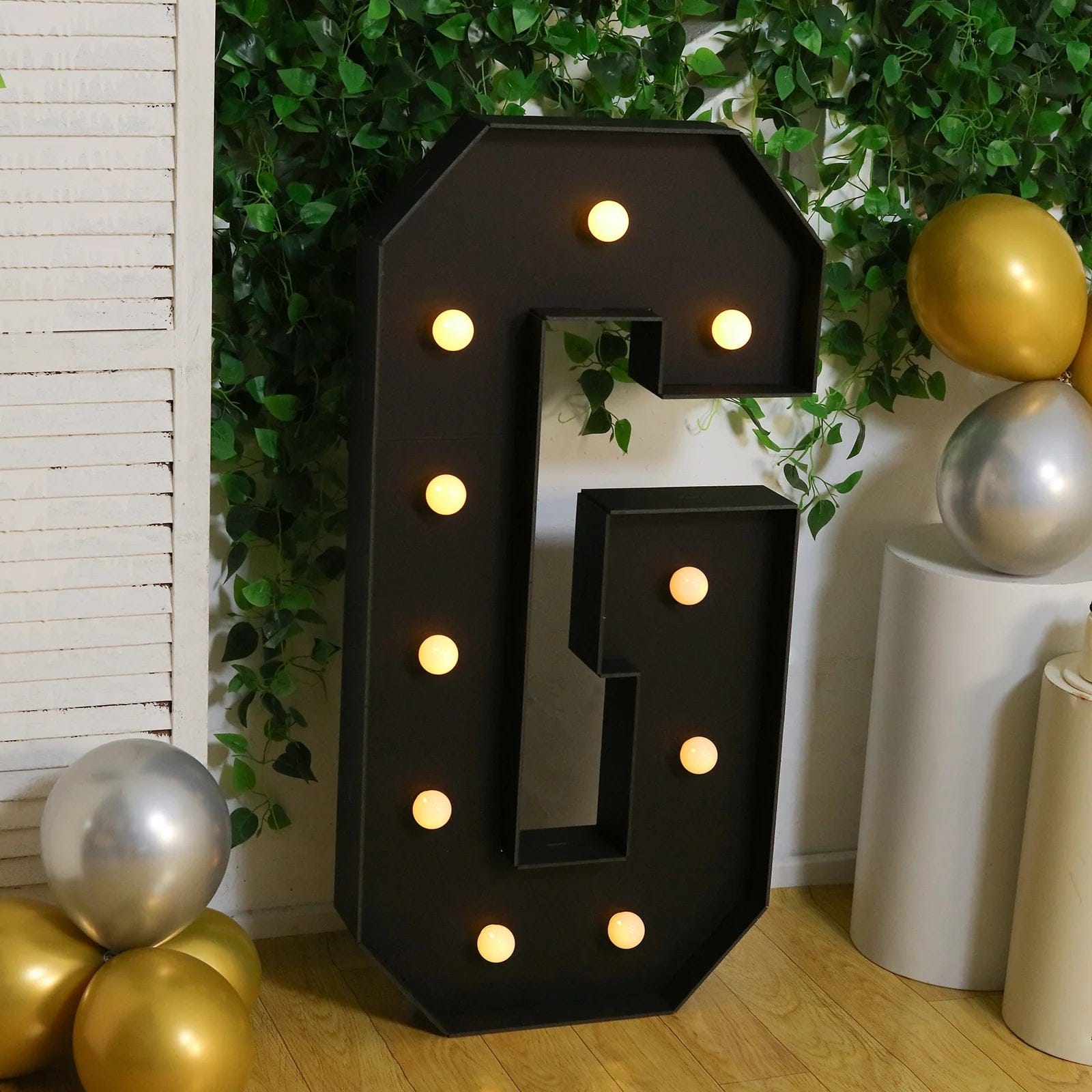Black 4ft Lighted Pre-Cut Foam Board LED Marquee Letter