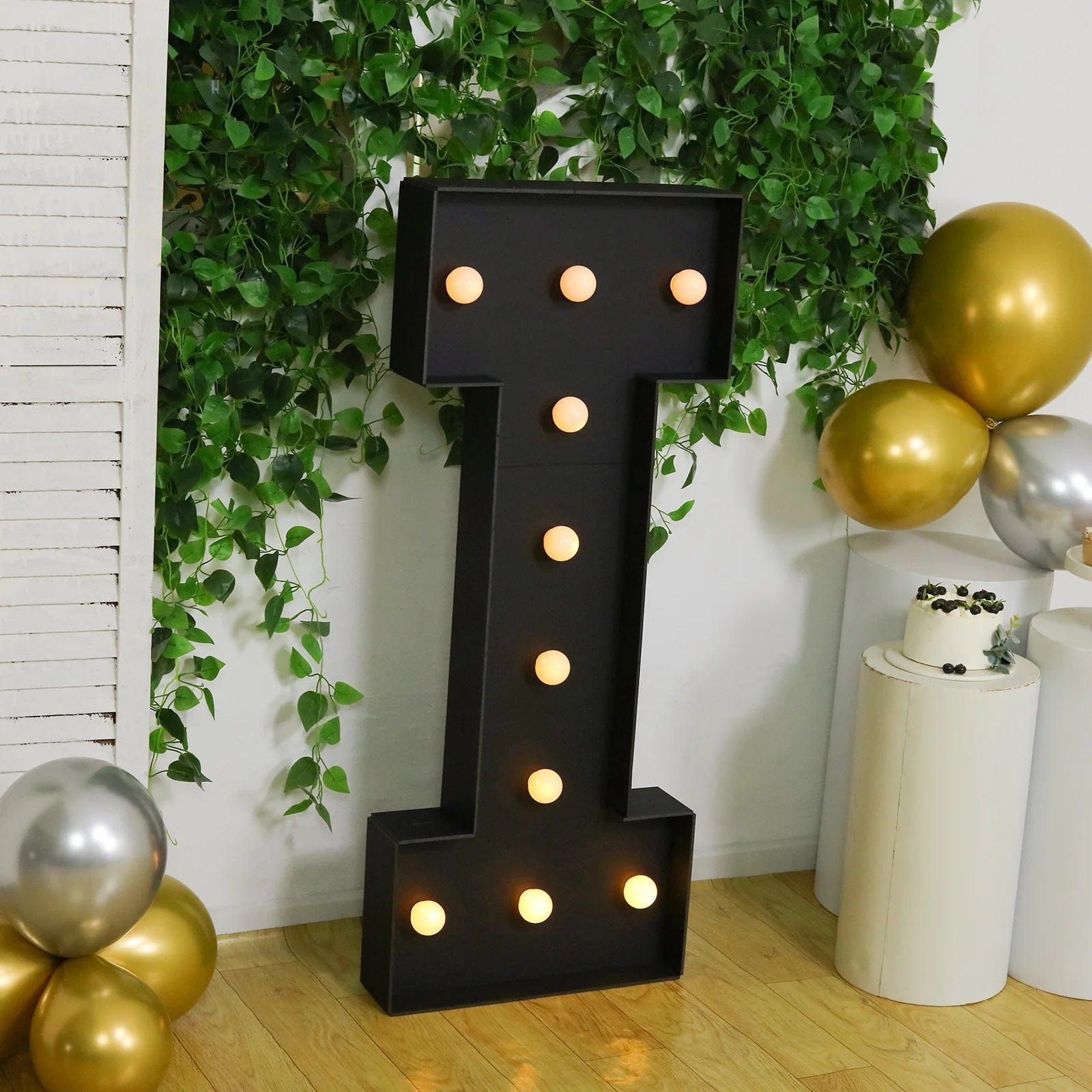 Black 4ft Lighted Pre-Cut Foam Board LED Marquee Letter