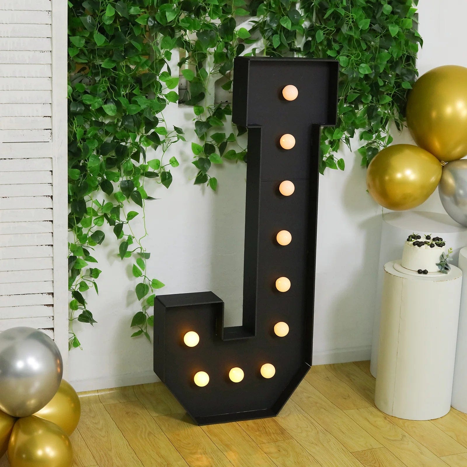 Black 4ft Lighted Pre-Cut Foam Board LED Marquee Letter