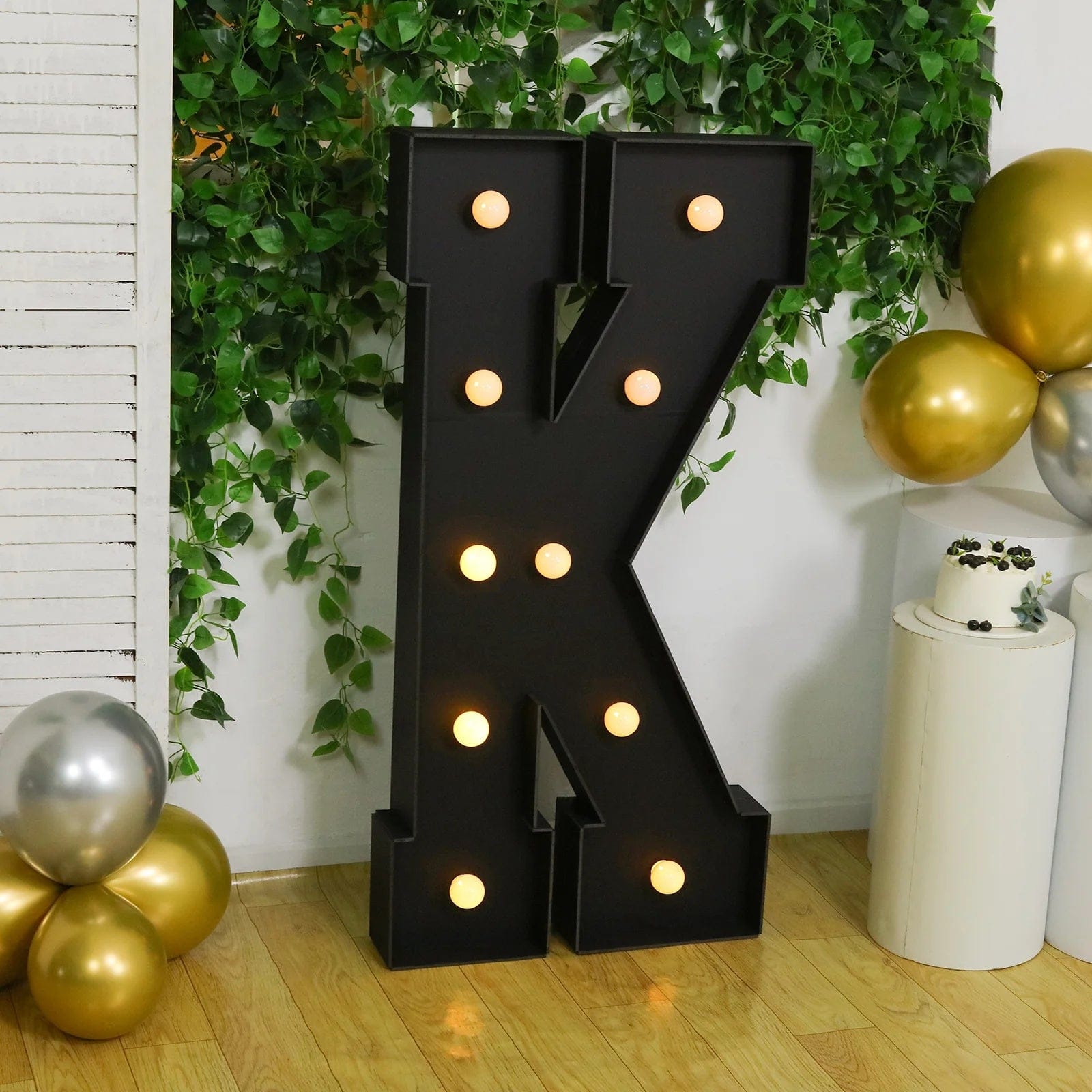 Black 4ft Lighted Pre-Cut Foam Board LED Marquee Letter