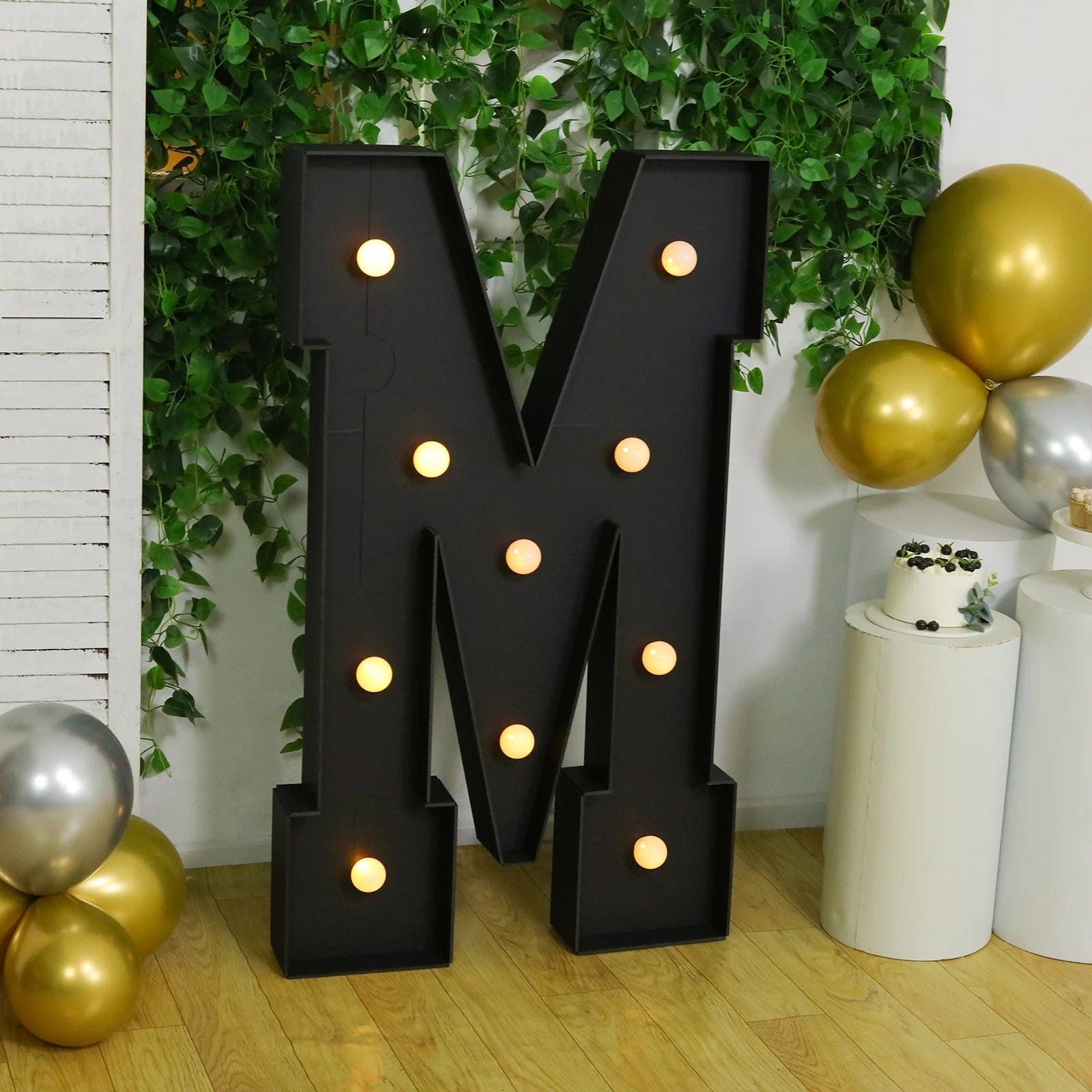 Black 4ft Lighted Pre-Cut Foam Board LED Marquee Letter