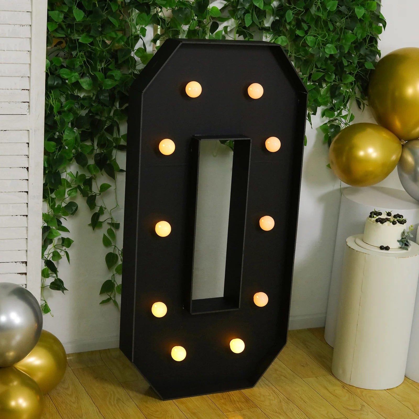 Black 4ft Lighted Pre-Cut Foam Board LED Marquee Letter