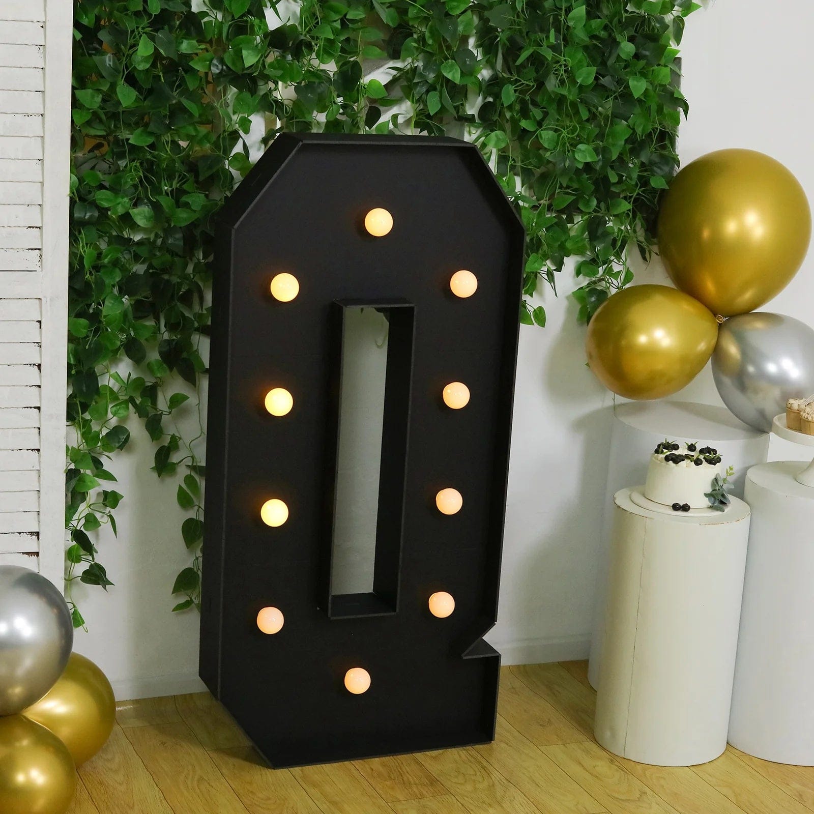 Black 4ft Lighted Pre-Cut Foam Board LED Marquee Letter