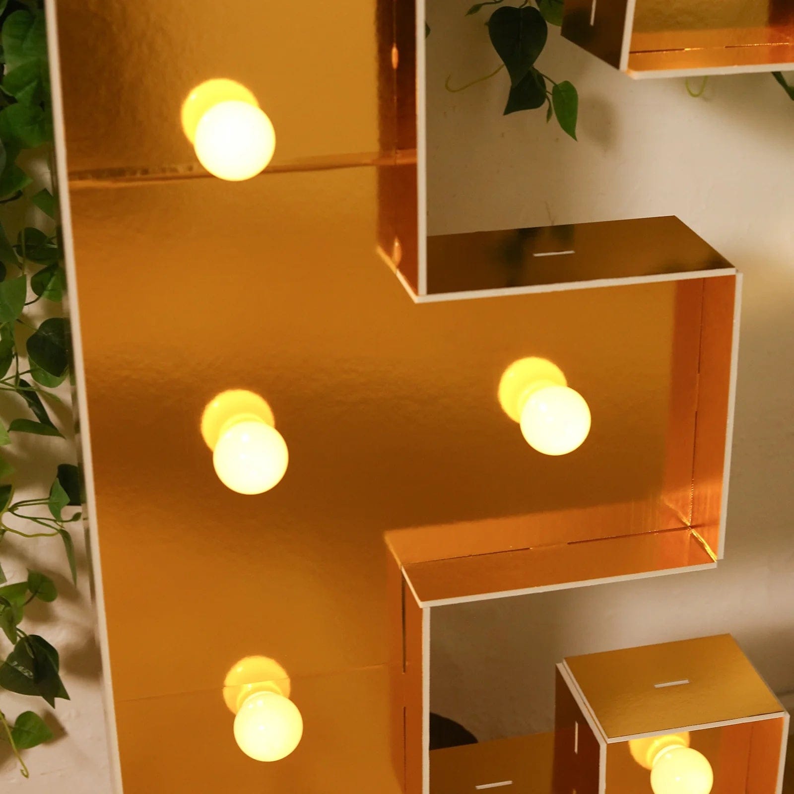 Gold 4ft Lighted Pre-Cut Foam Board LED Marquee Letter