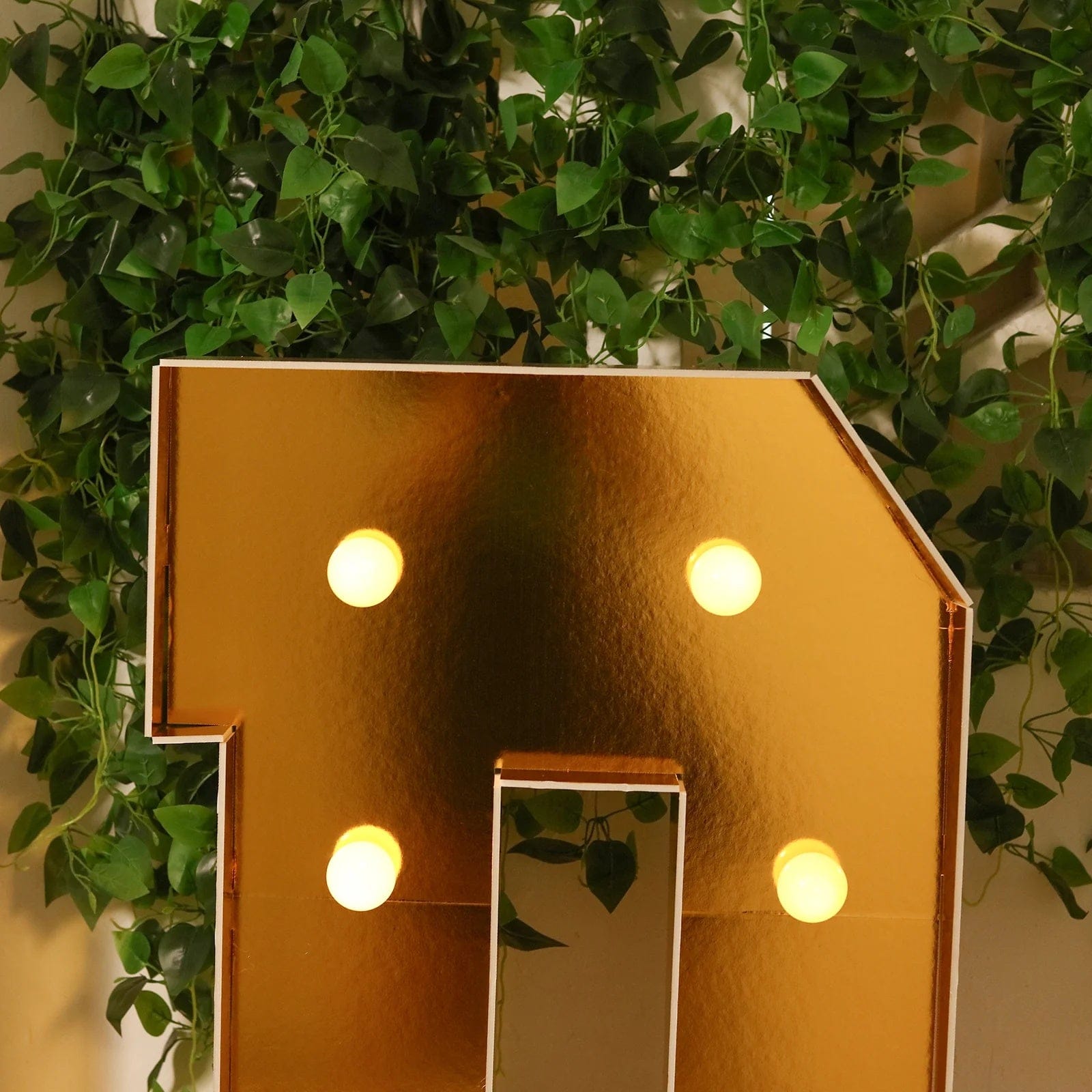 Gold 4ft Lighted Pre-Cut Foam Board LED Marquee Letter