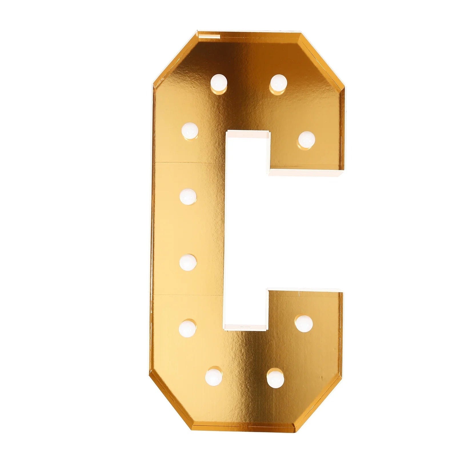 Gold 4ft Lighted Pre-Cut Foam Board LED Marquee Letter
