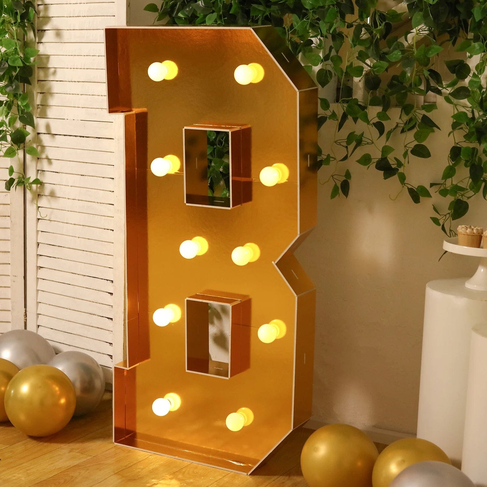 Gold 4ft Lighted Pre-Cut Foam Board LED Marquee Letter