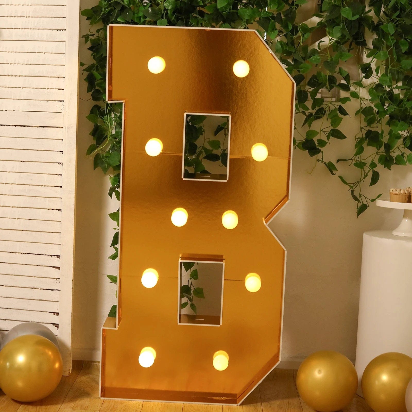 Gold 4ft Lighted Pre-Cut Foam Board LED Marquee Letter