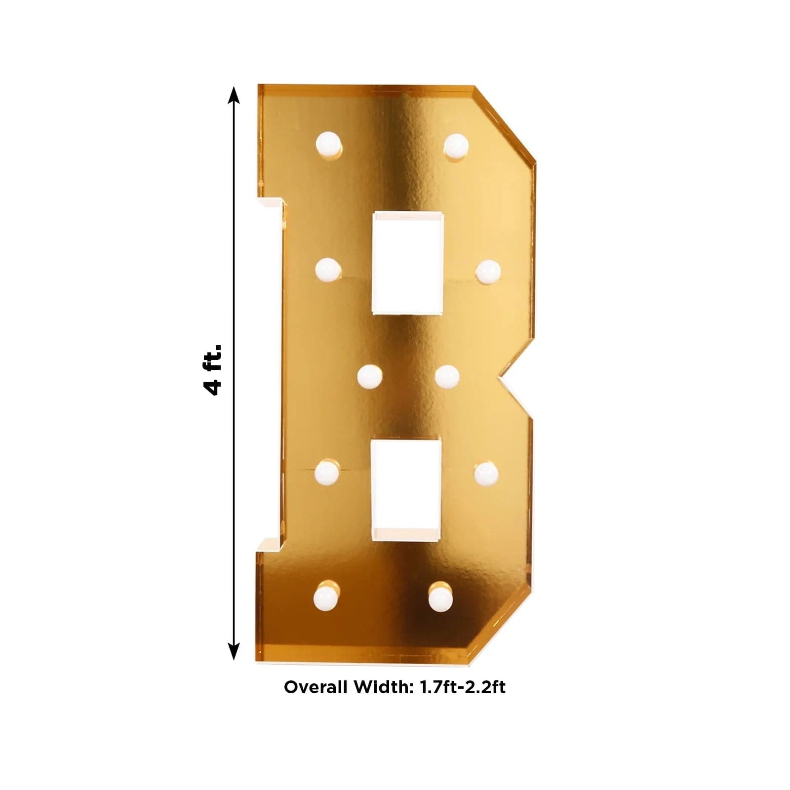 Gold 4ft Lighted Pre-Cut Foam Board LED Marquee Letter