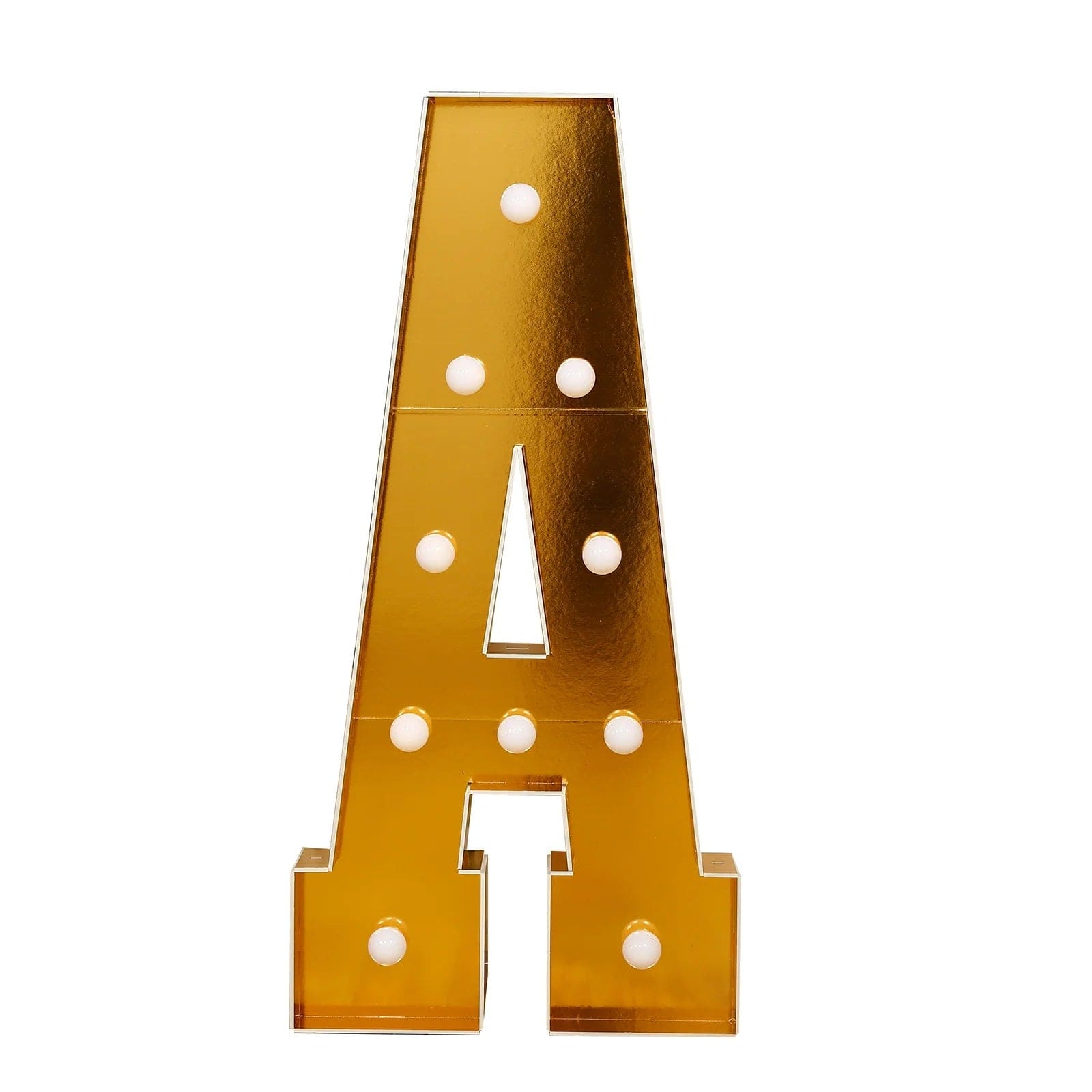 Gold 4ft Lighted Pre-Cut Foam Board LED Marquee Letter