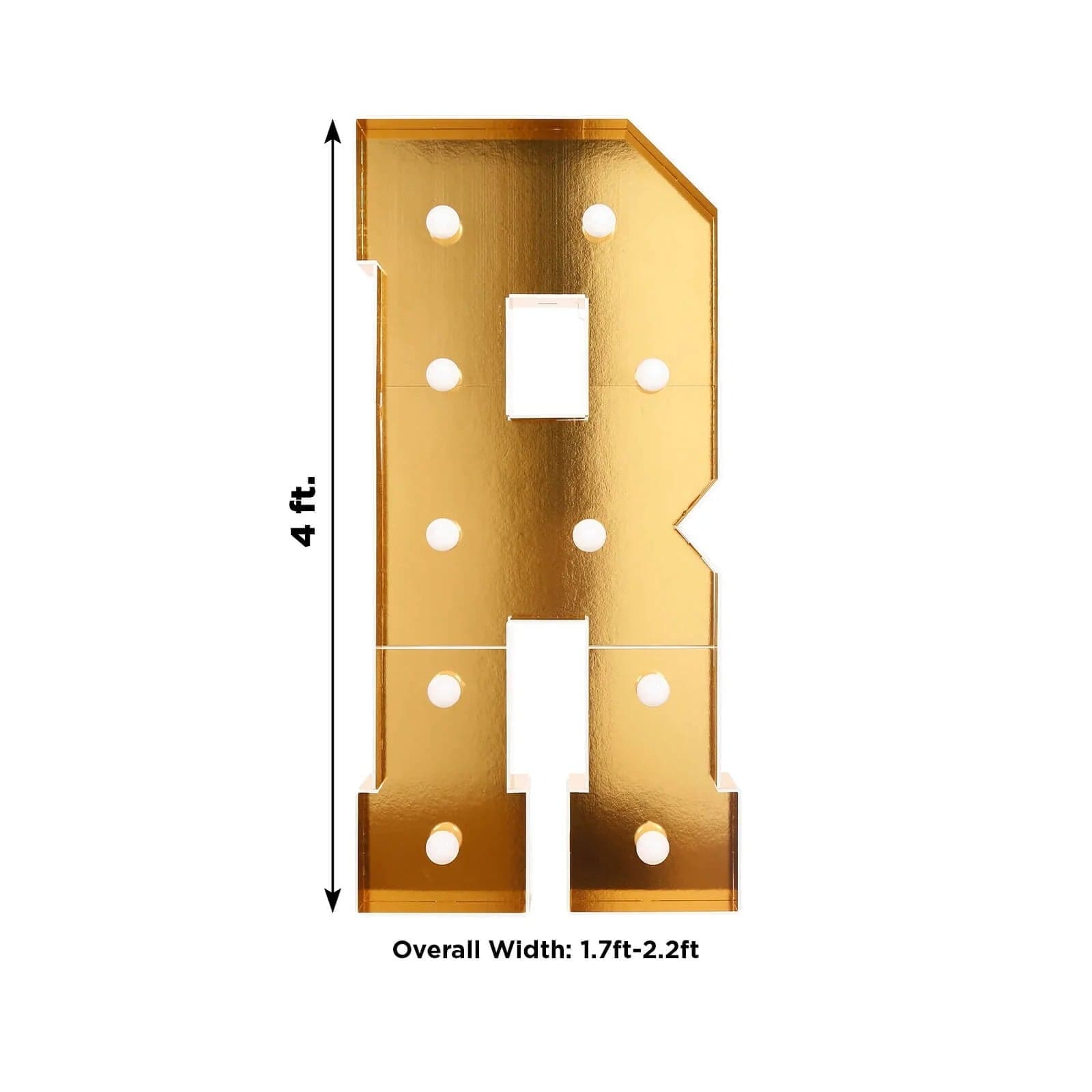 Gold 4ft Lighted Pre-Cut Foam Board LED Marquee Letter