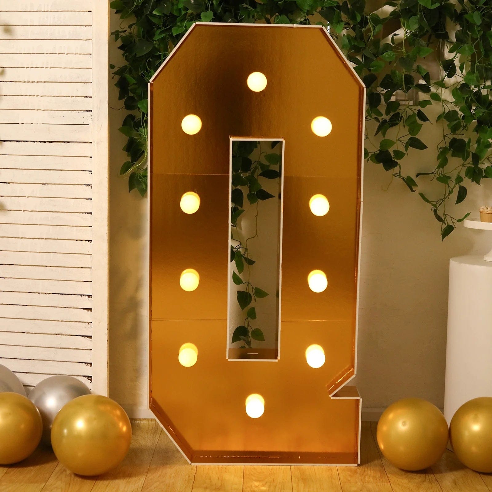 Gold 4ft Lighted Pre-Cut Foam Board LED Marquee Letter
