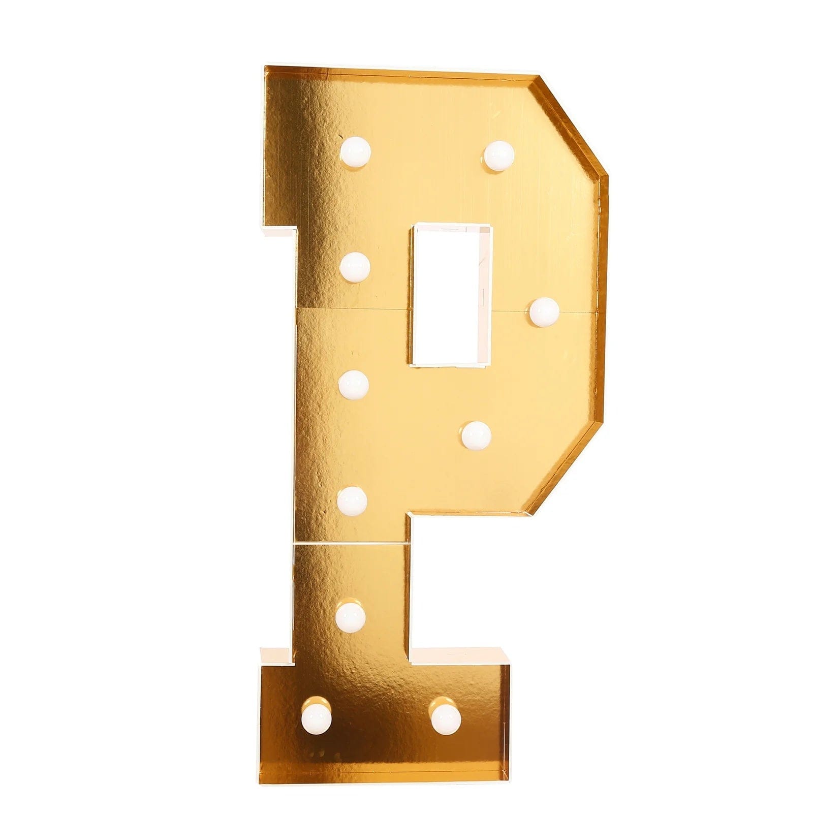 Gold 4ft Lighted Pre-Cut Foam Board LED Marquee Letter